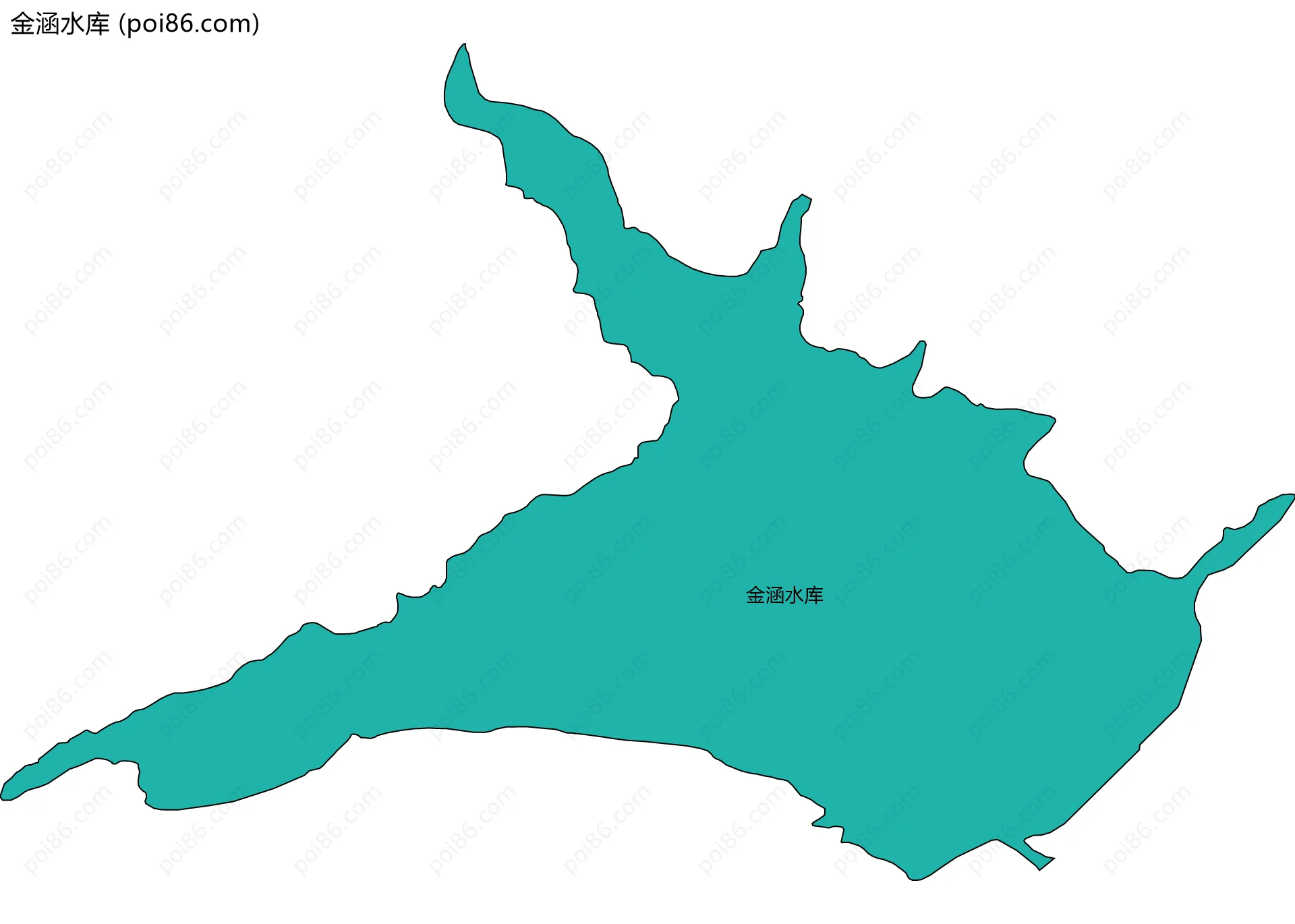 金涵水库边界地图