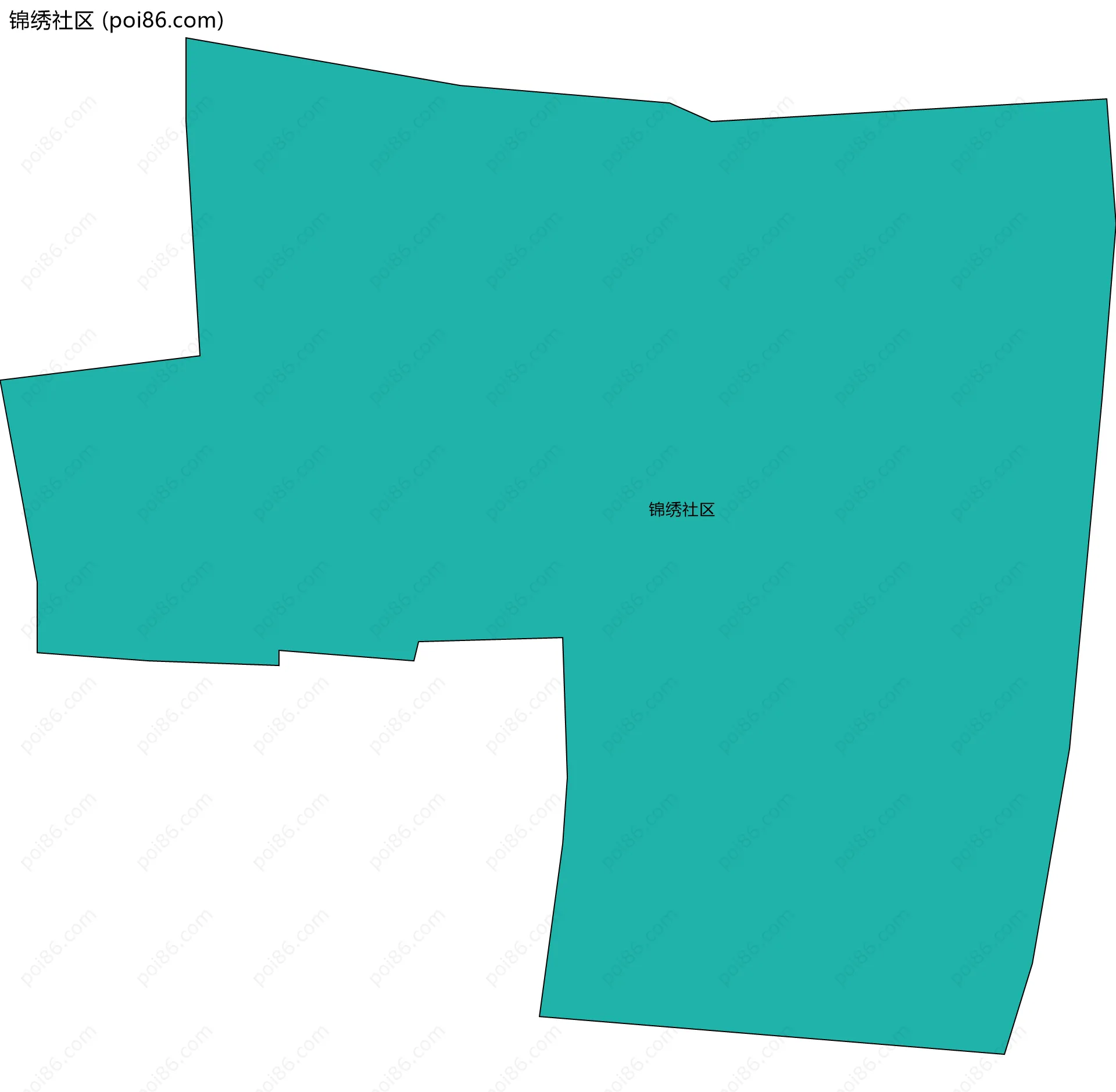 锦绣社区边界地图