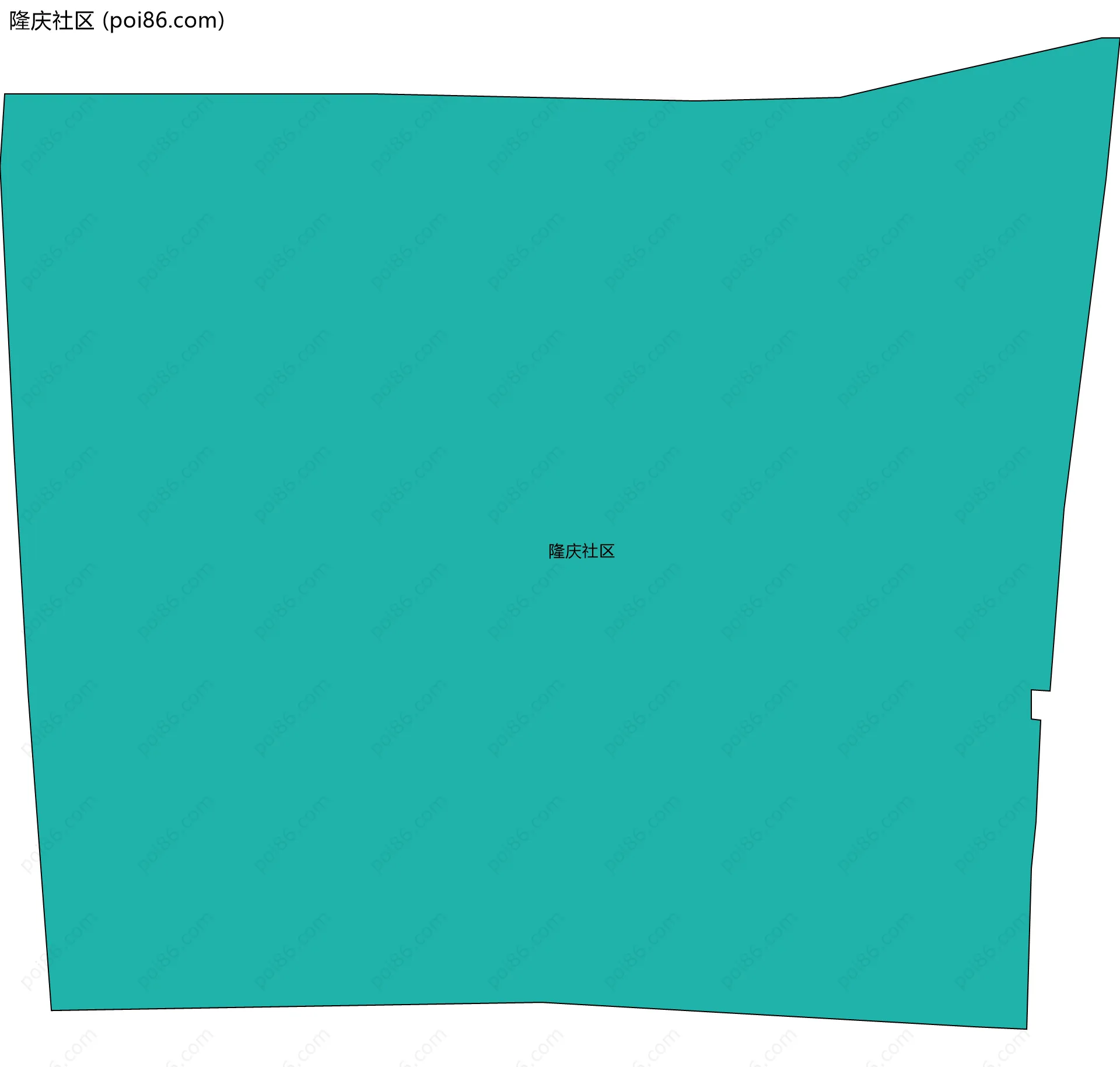 隆庆社区边界地图