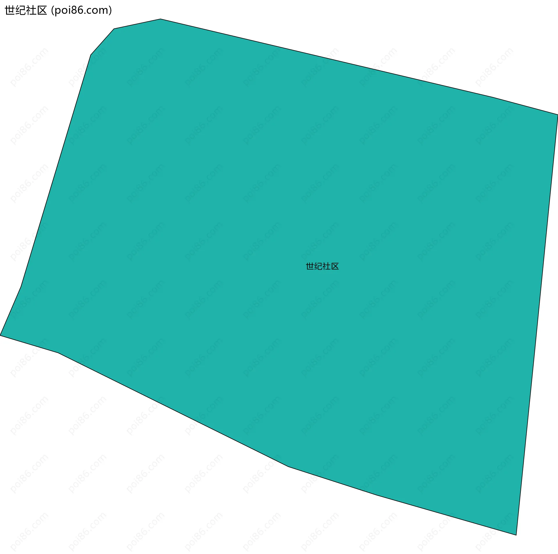 世纪社区边界地图