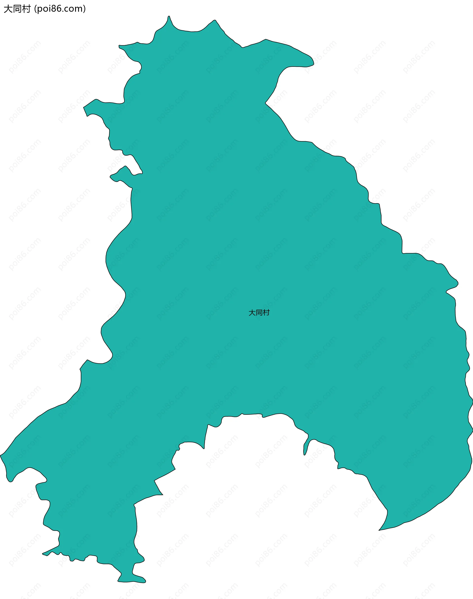 大同村边界地图