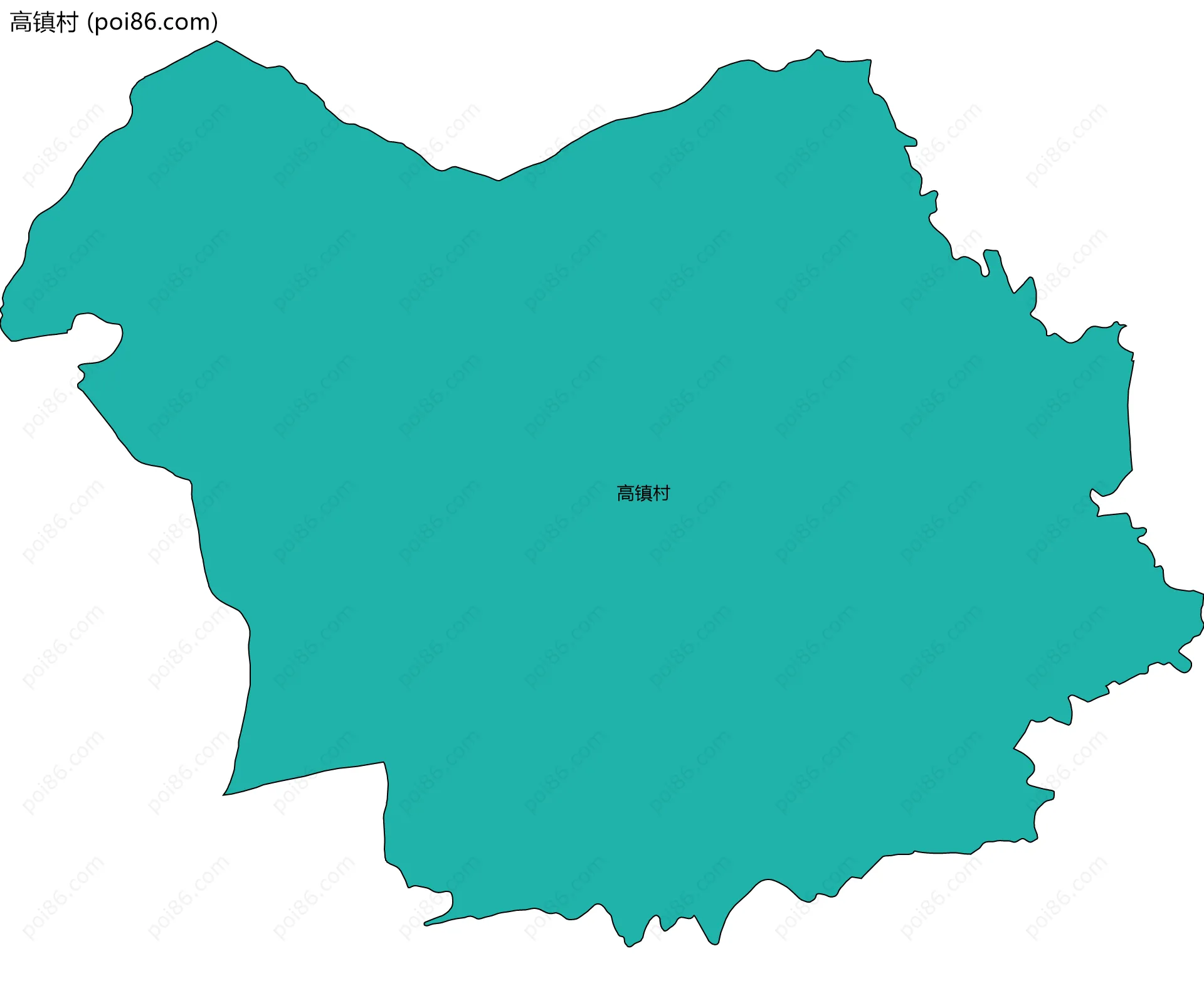 高镇村边界地图