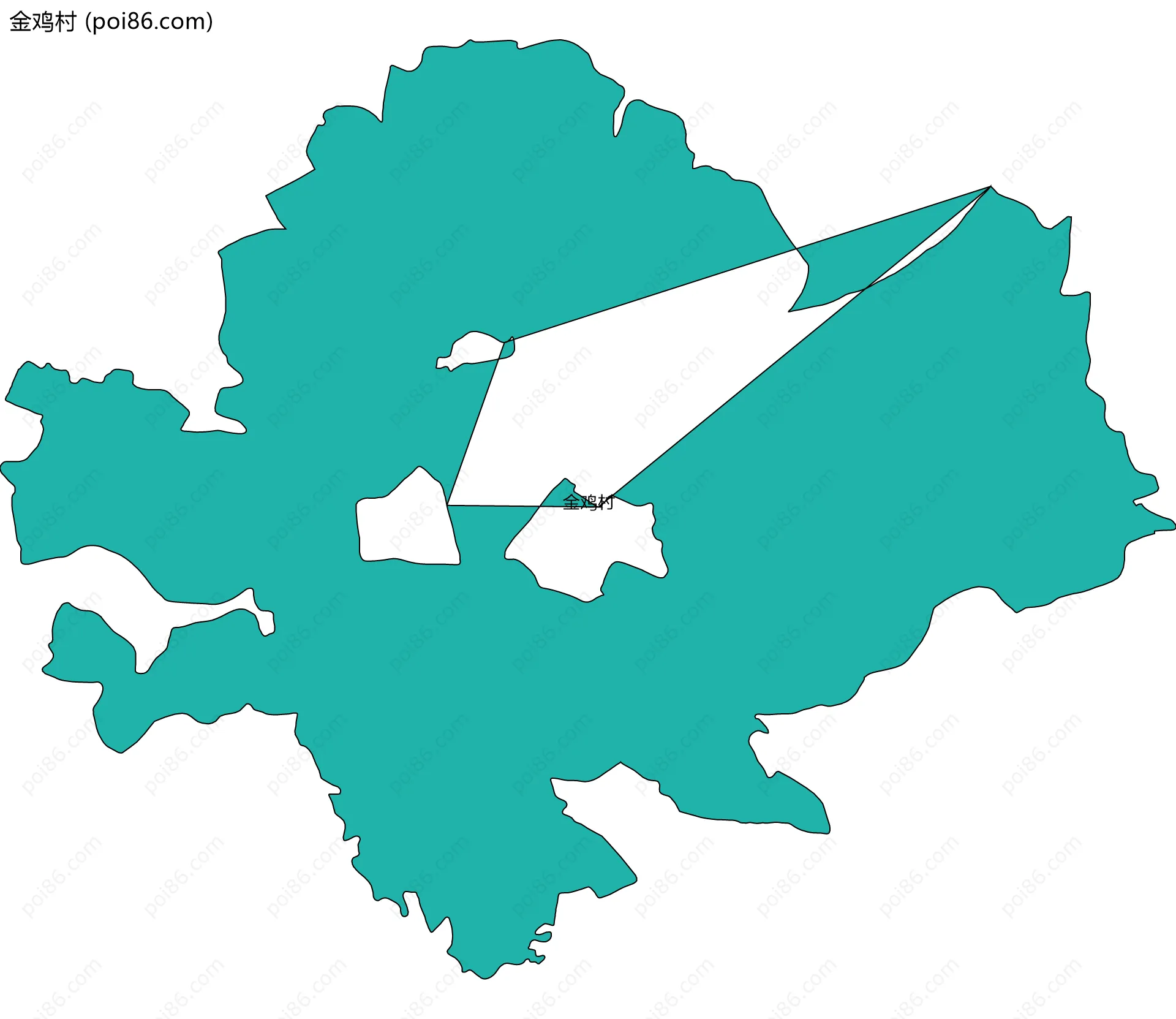 金鸡村边界地图
