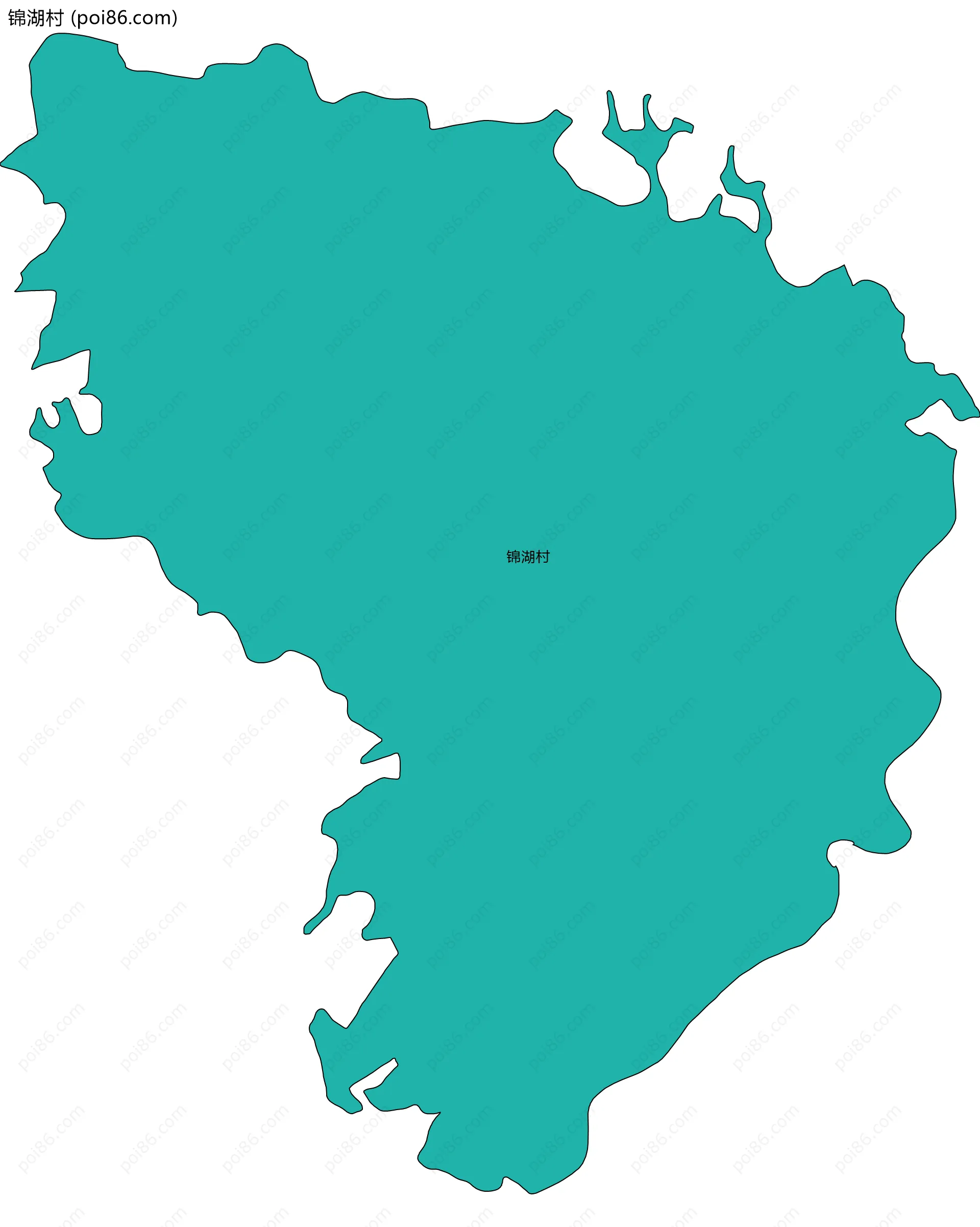 锦湖村边界地图