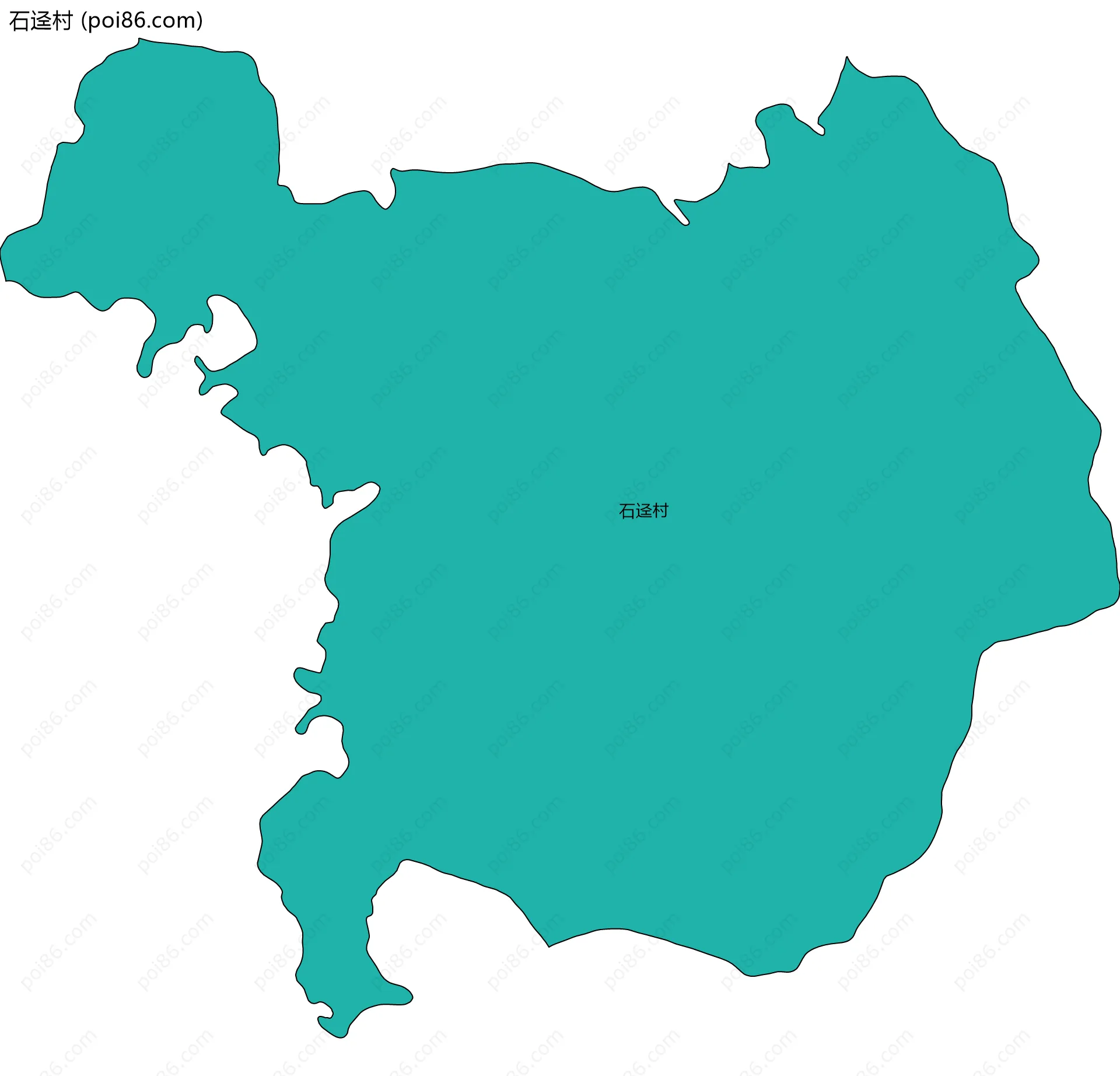 石迳村边界地图