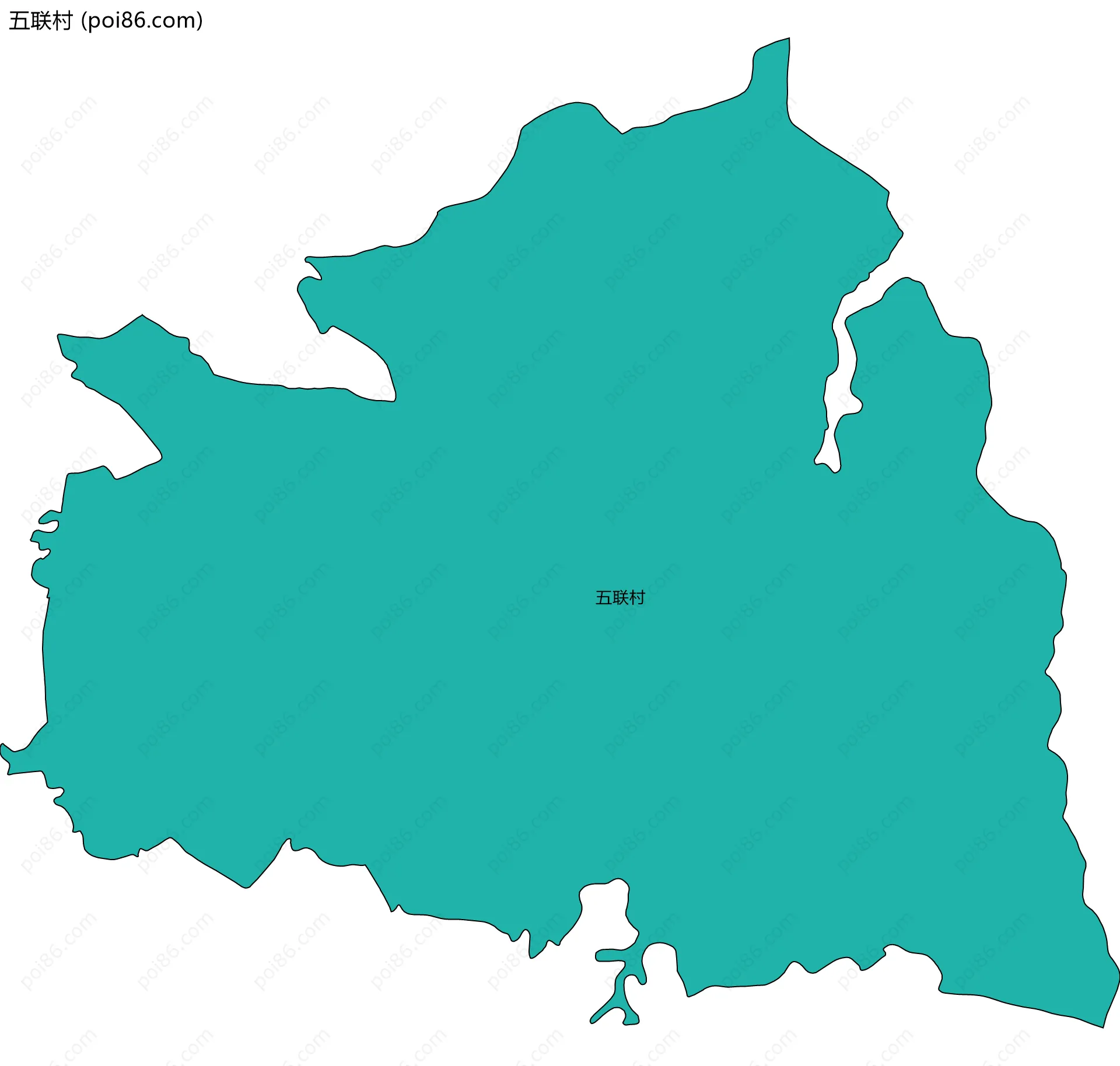 五联村边界地图