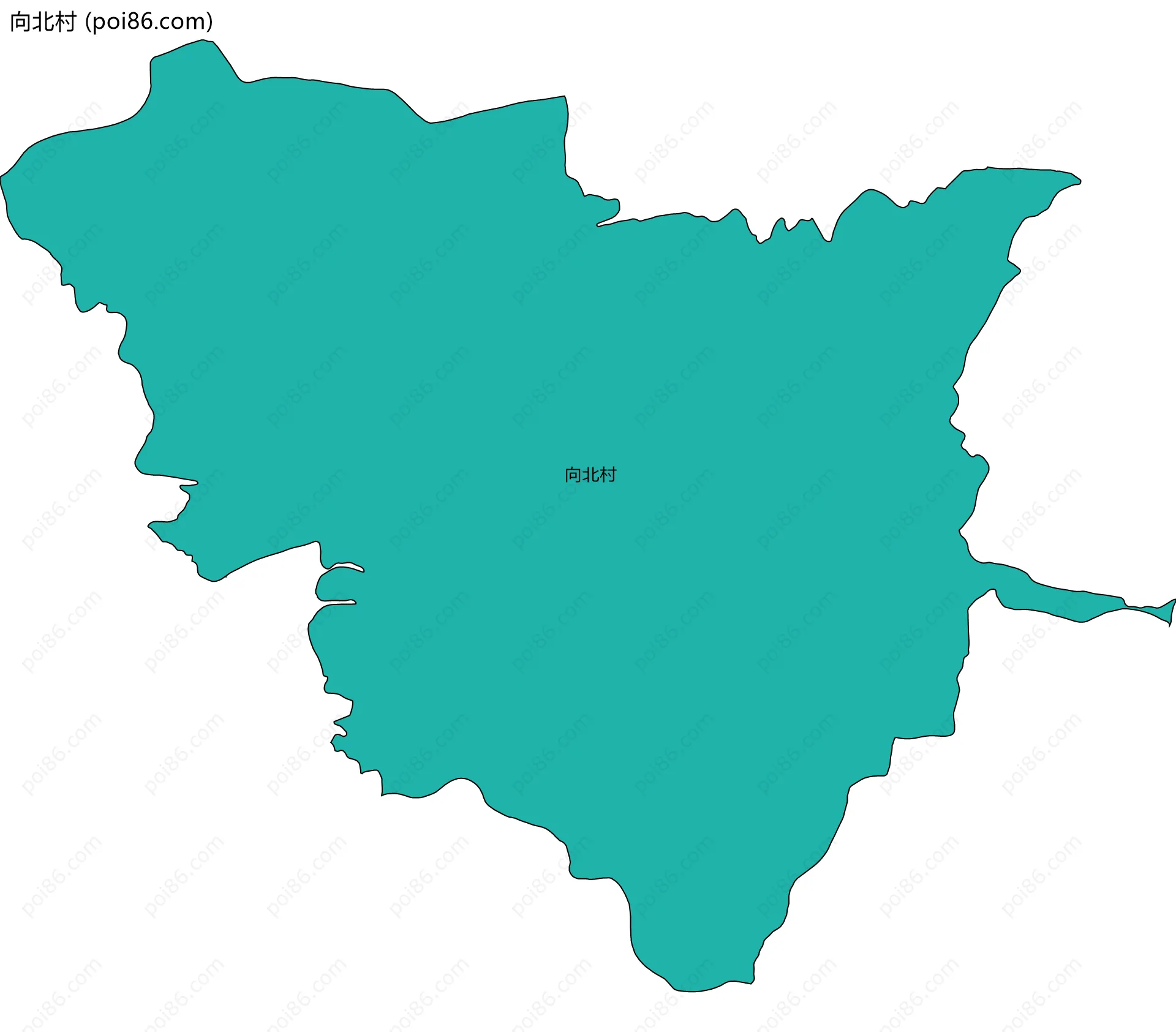 向北村边界地图