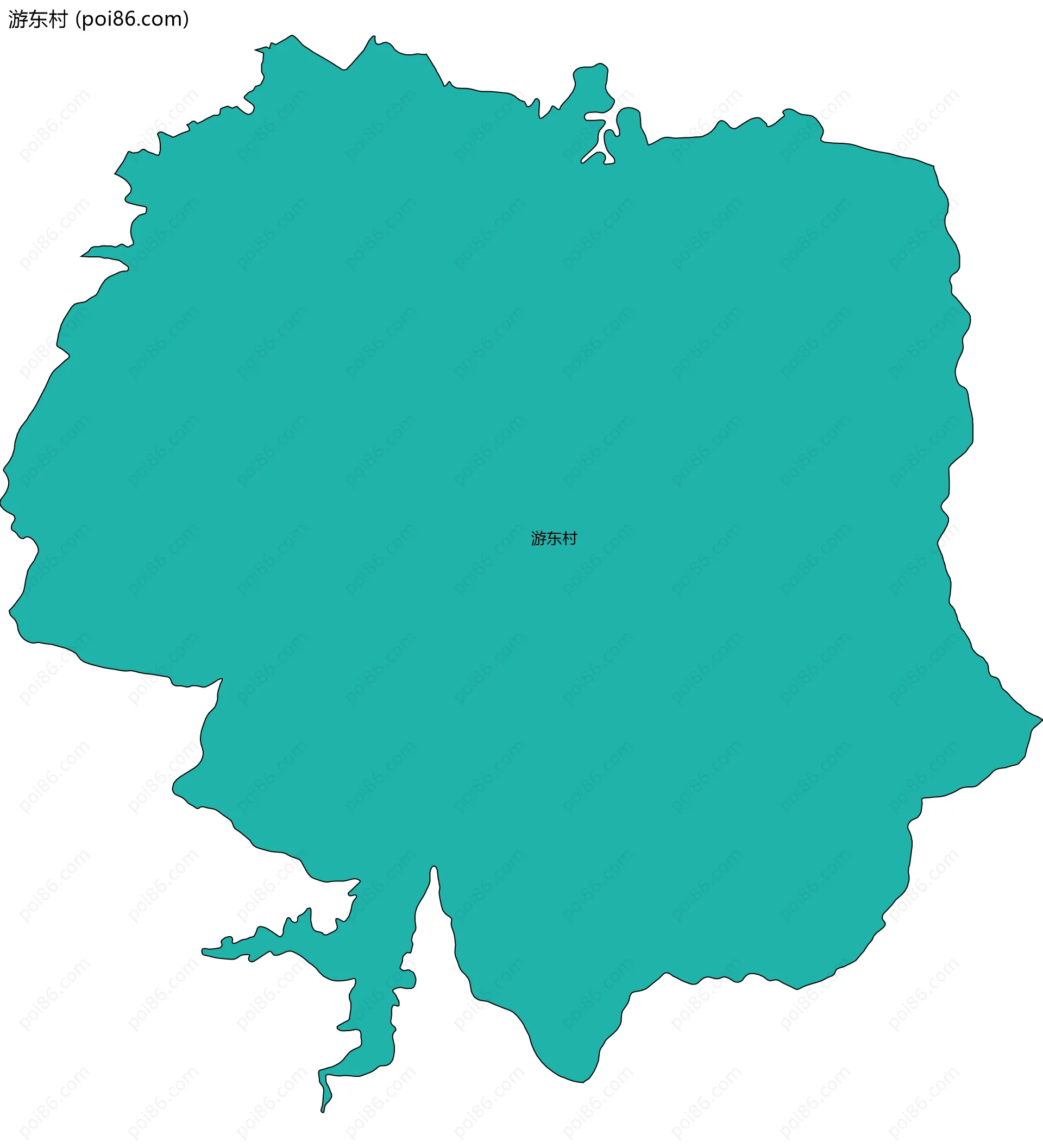 游东村边界地图