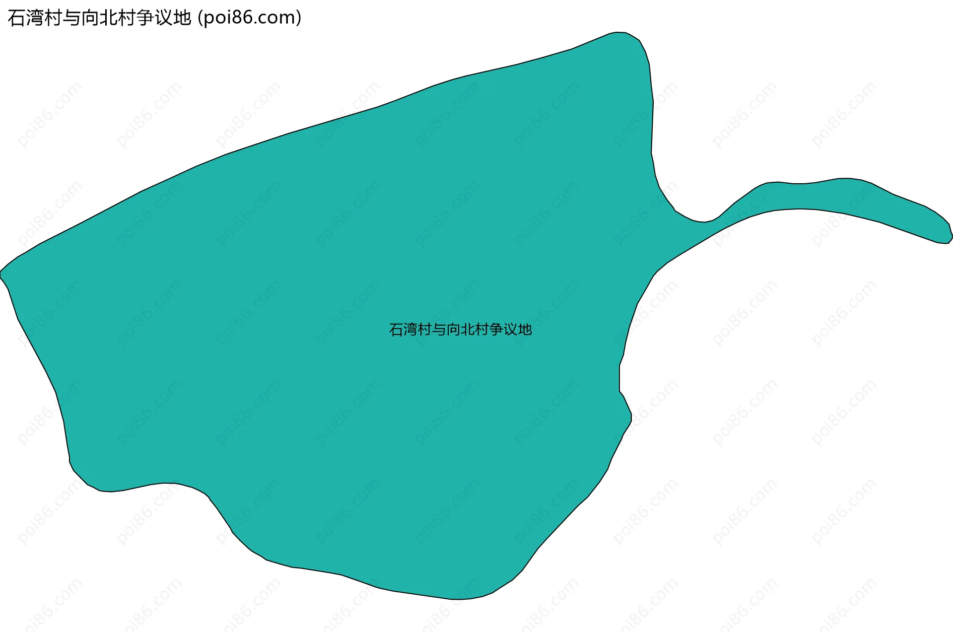 石湾村与向北村争议地边界地图