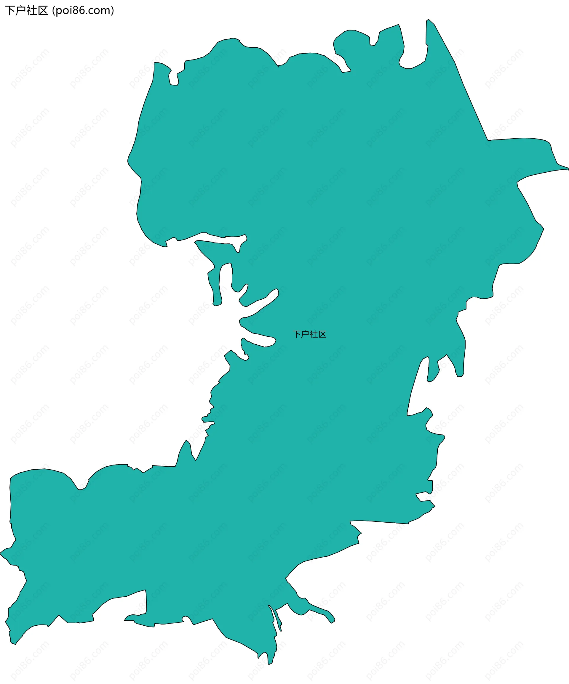 下户社区边界地图