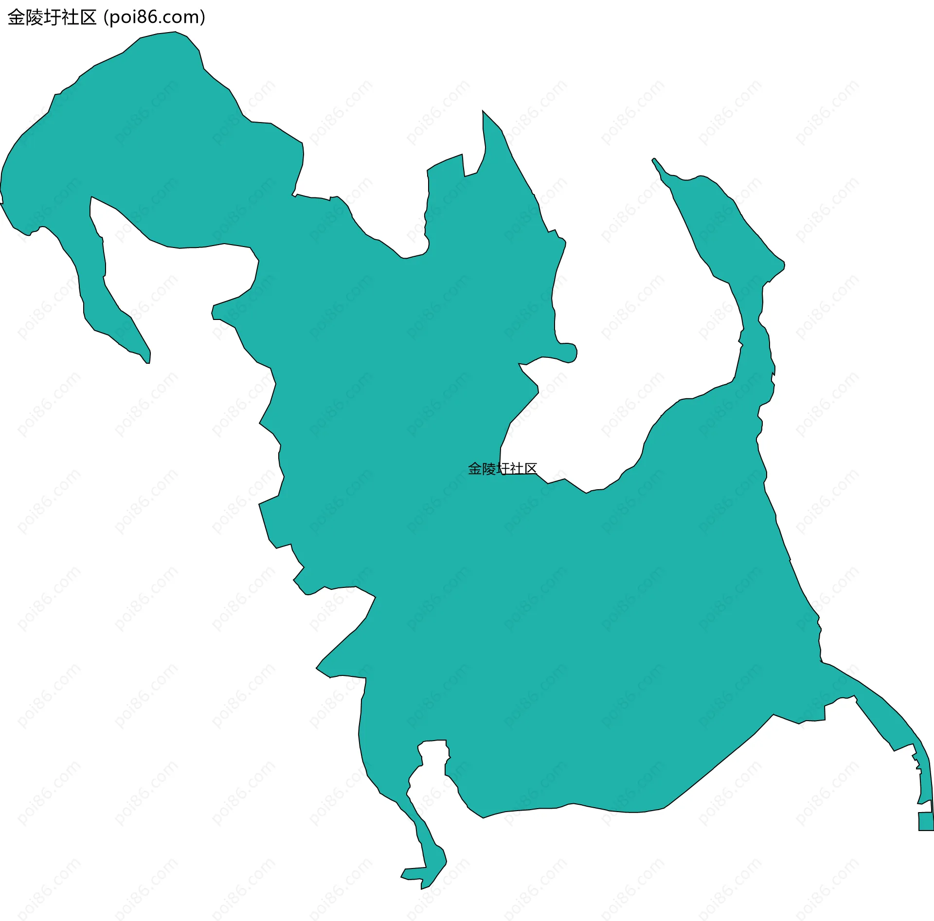 金陵圩社区边界地图