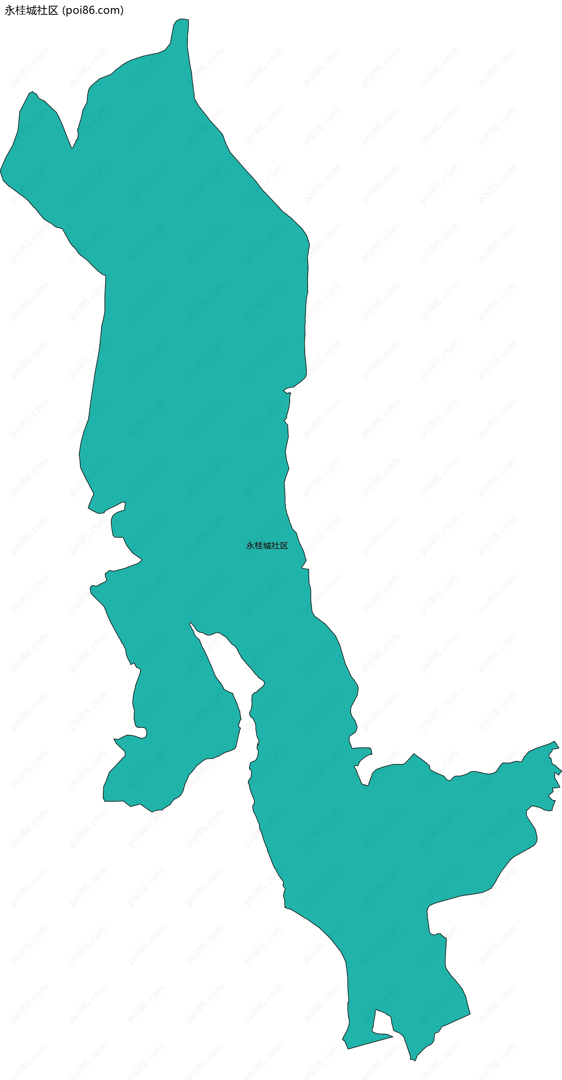 永桂城社区边界地图