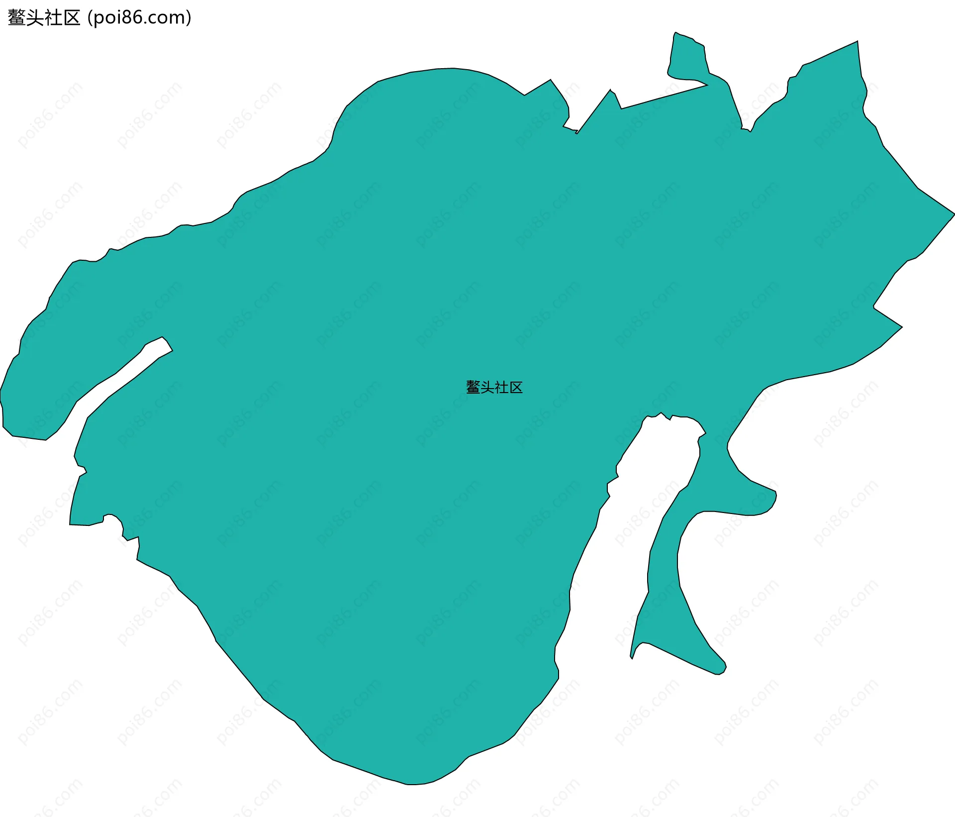 鳌头社区边界地图