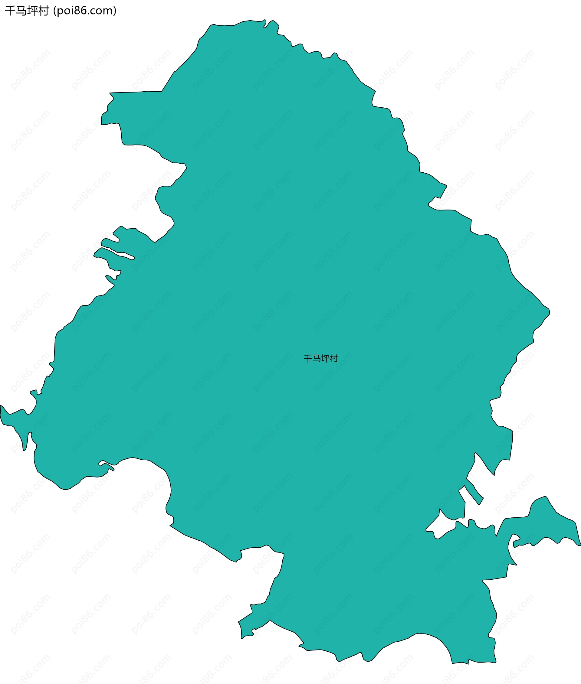 千马坪村边界地图