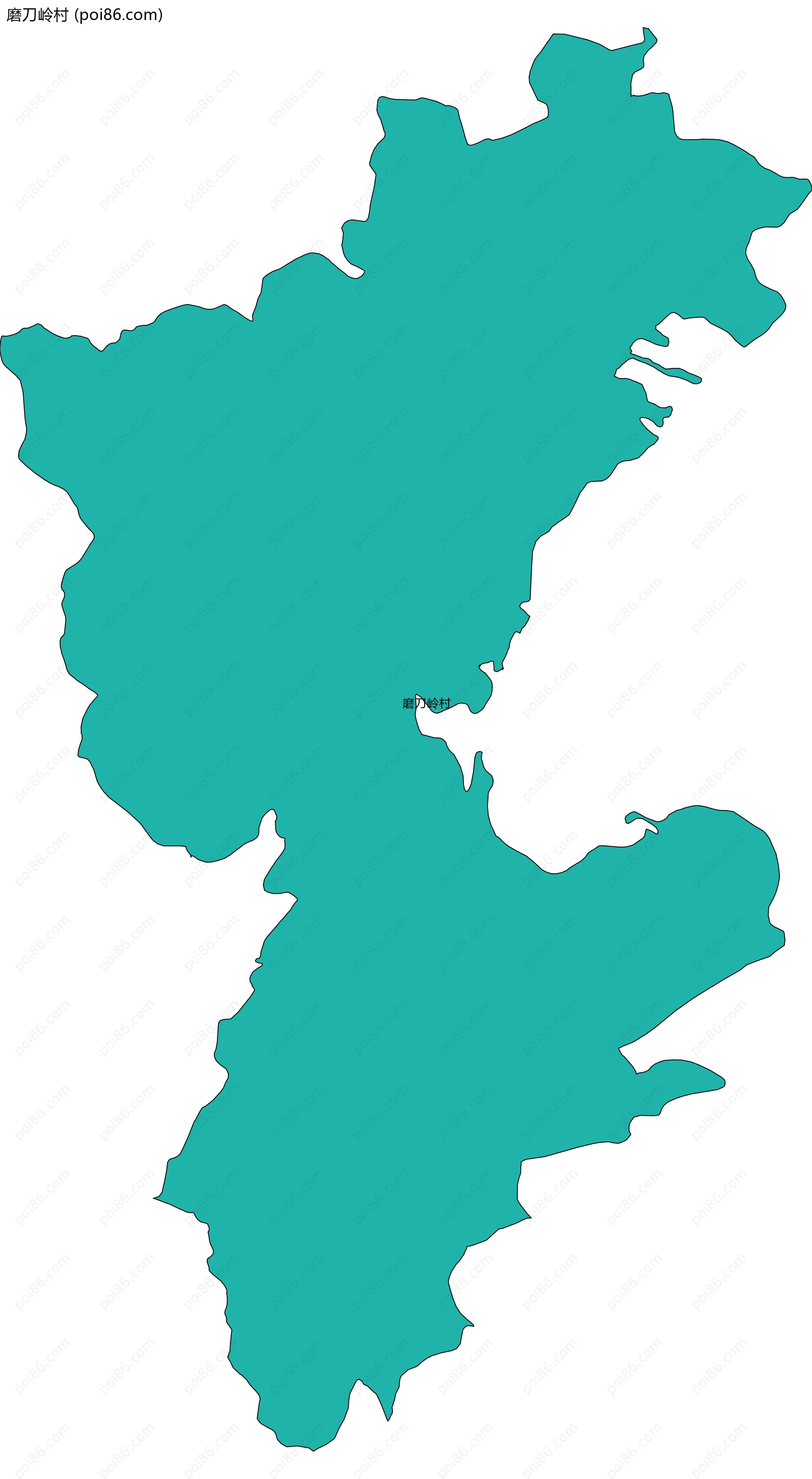 磨刀岭村边界地图
