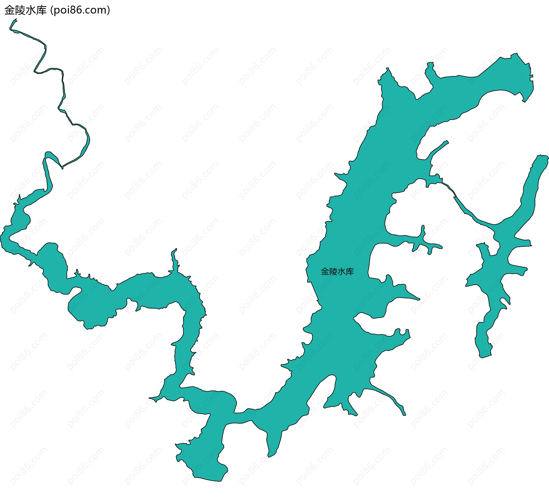 金陵水库边界地图