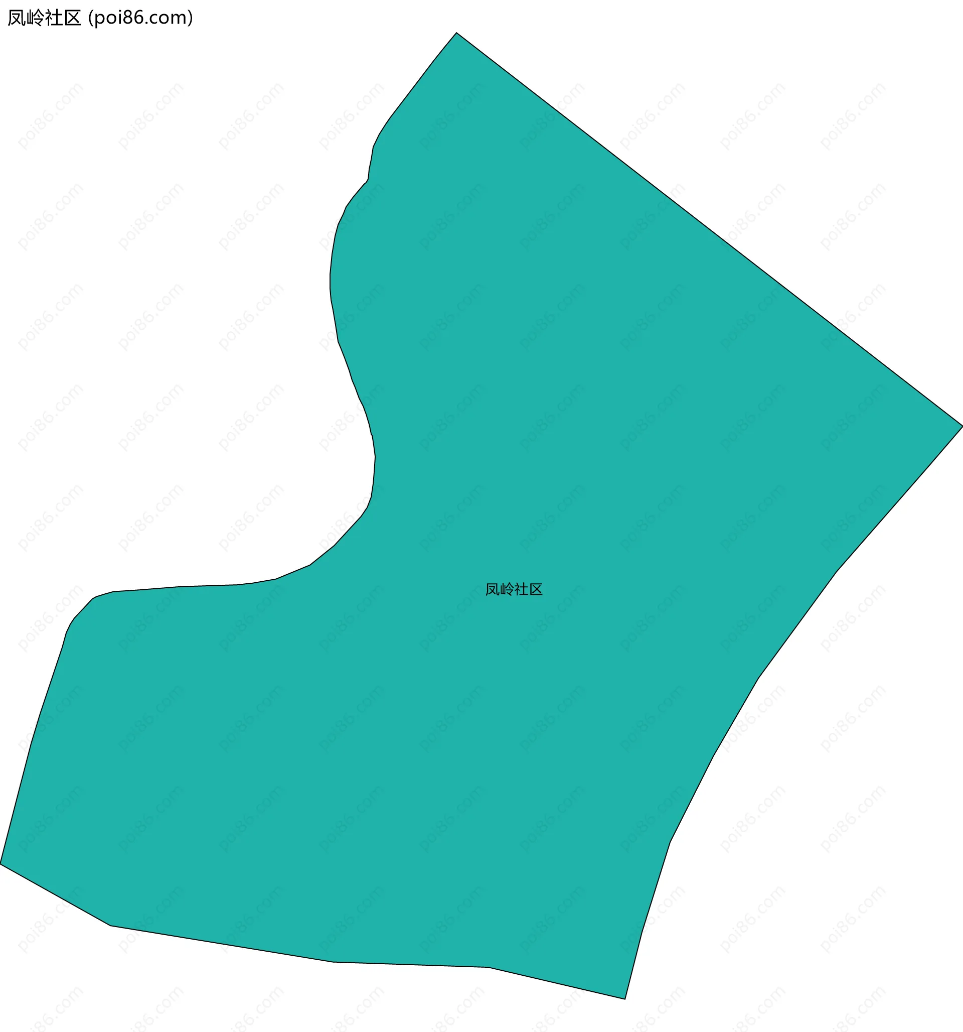 凤岭社区边界地图