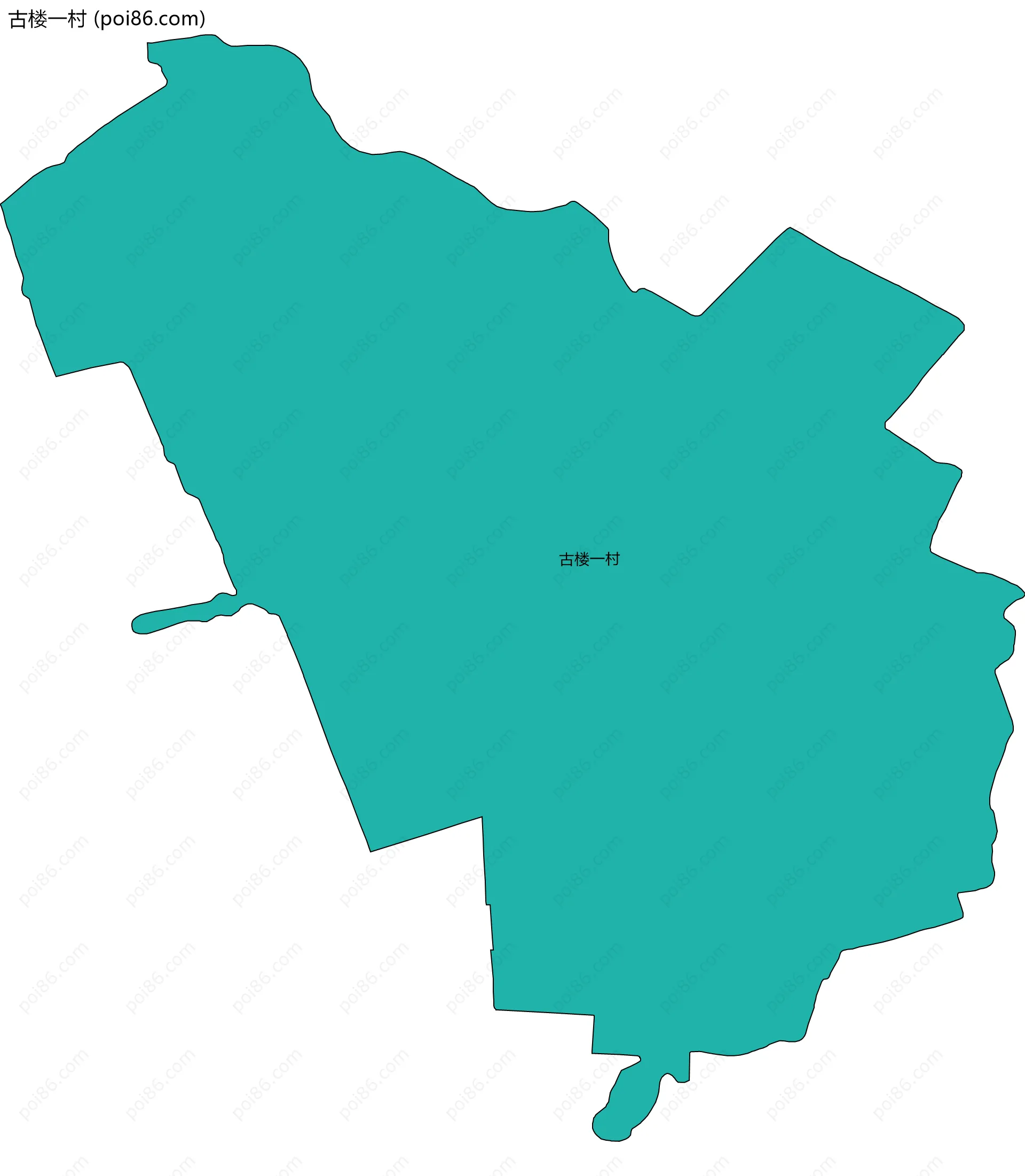 古楼一村边界地图