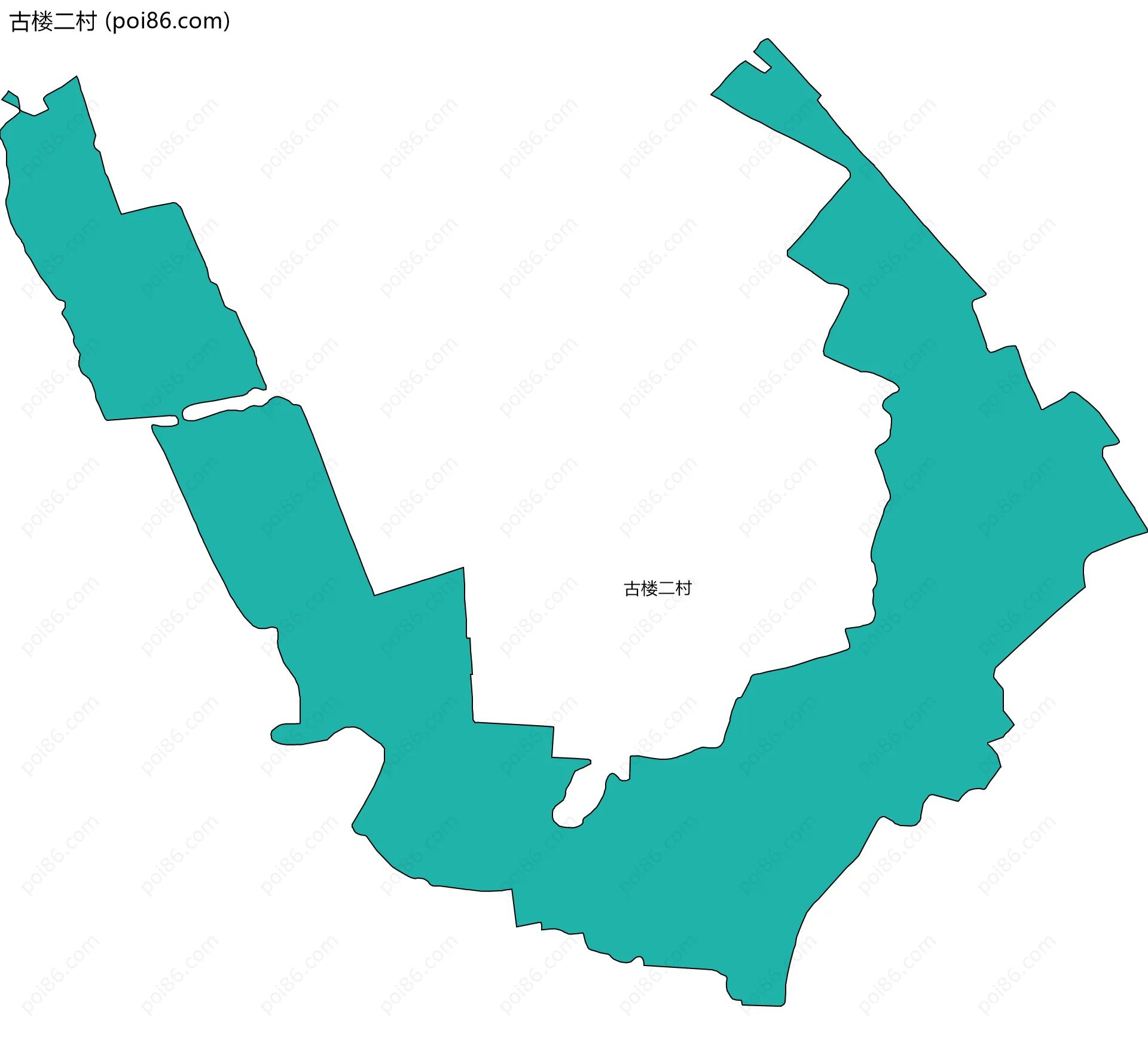 古楼二村边界地图