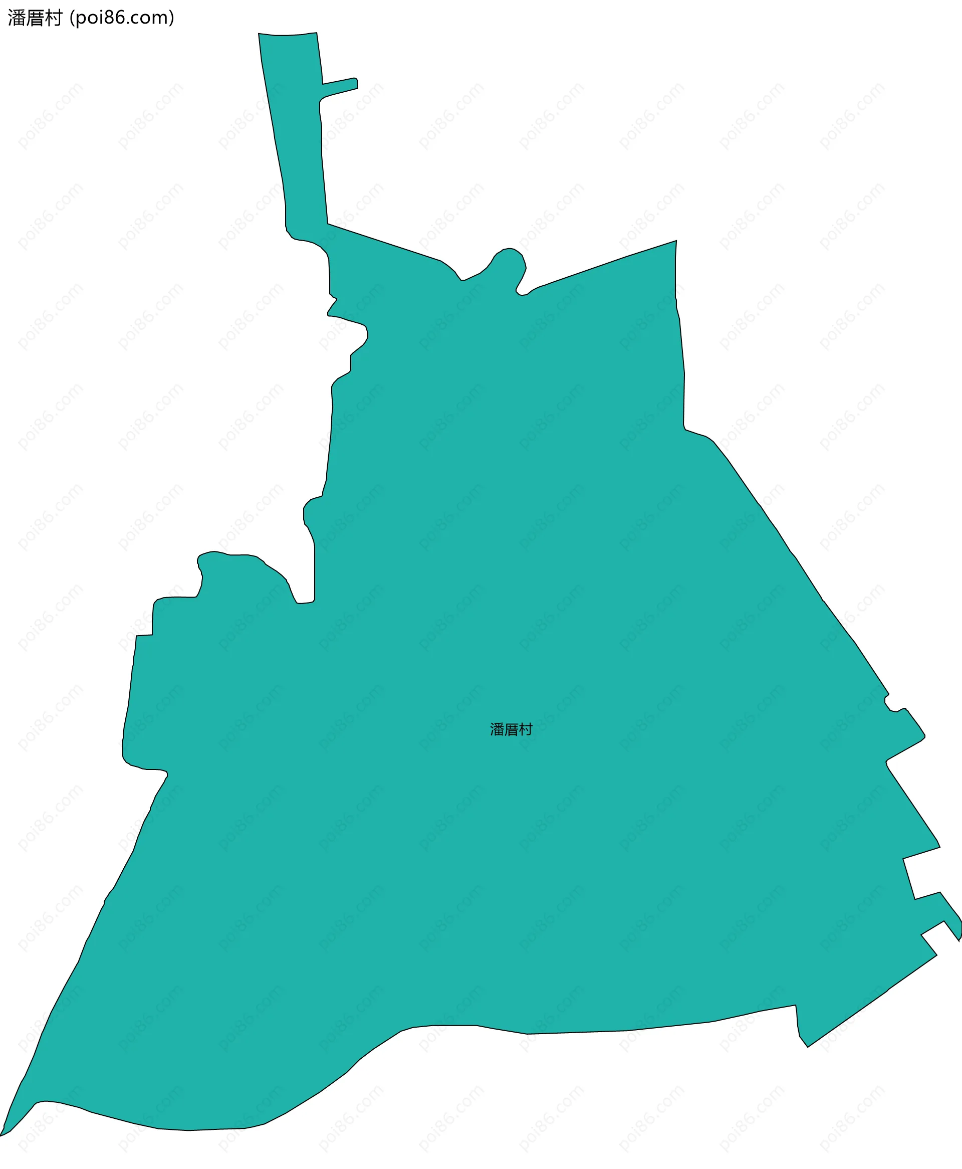 潘厝村边界地图