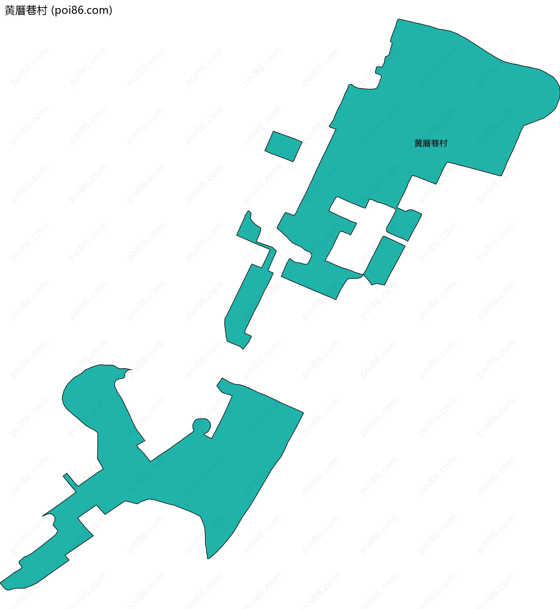 黄厝巷村边界地图