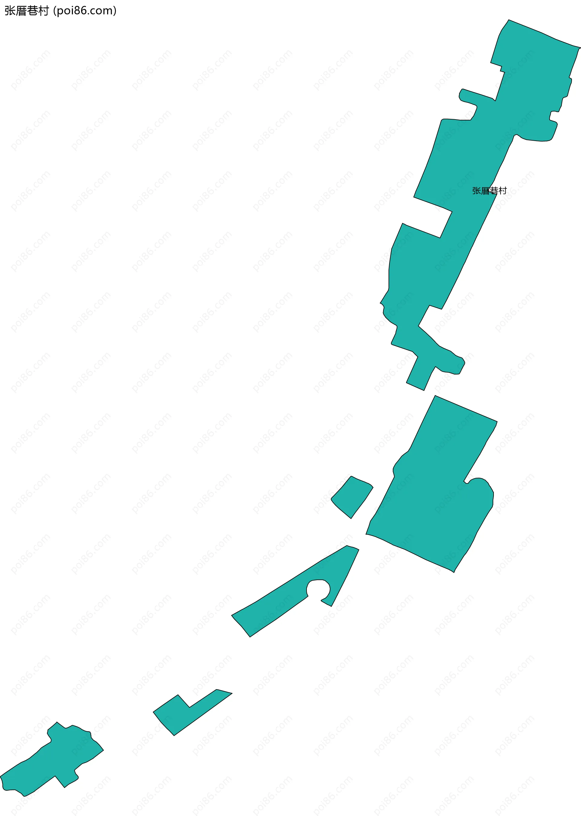 张厝巷村边界地图