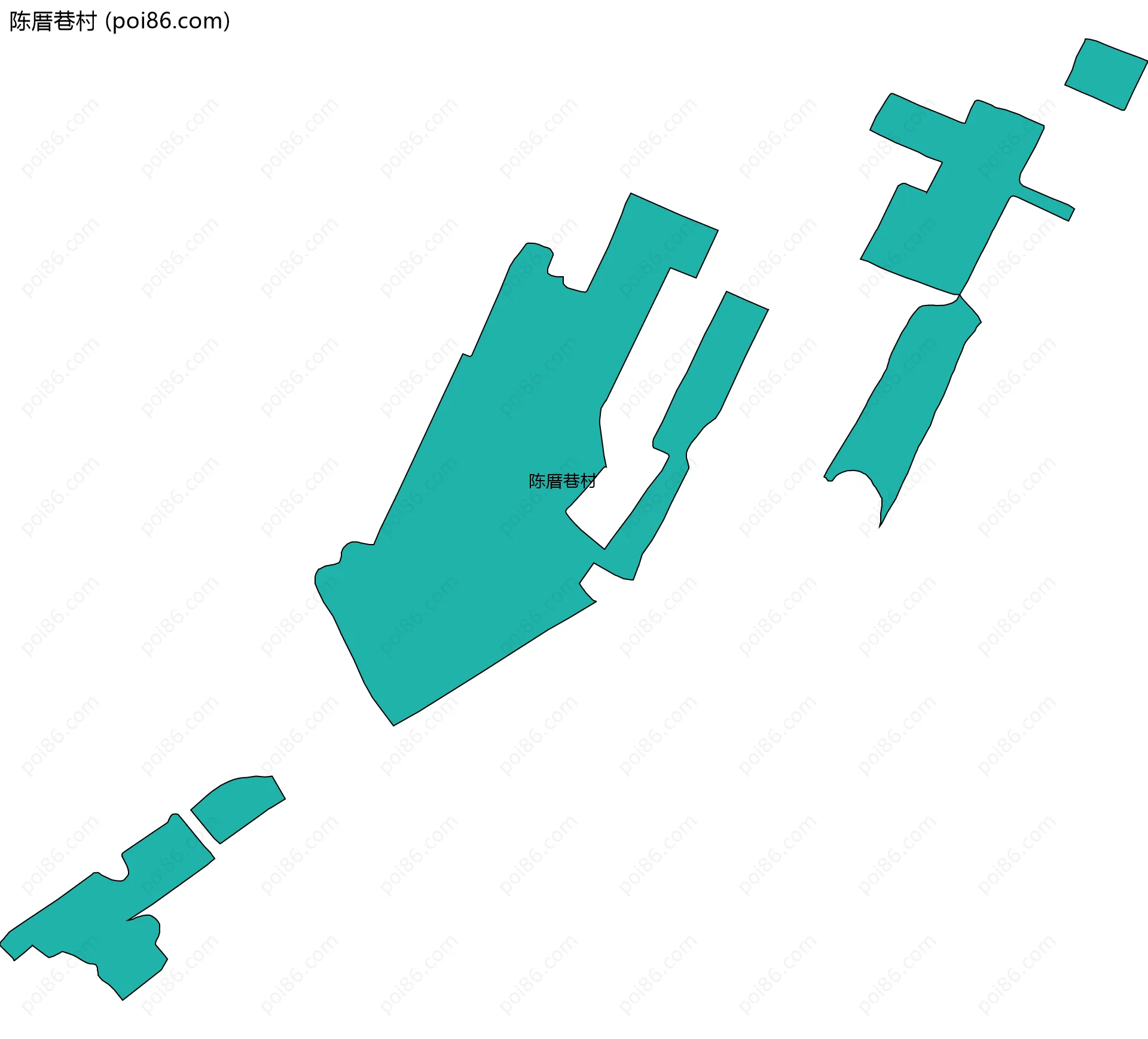 陈厝巷村边界地图