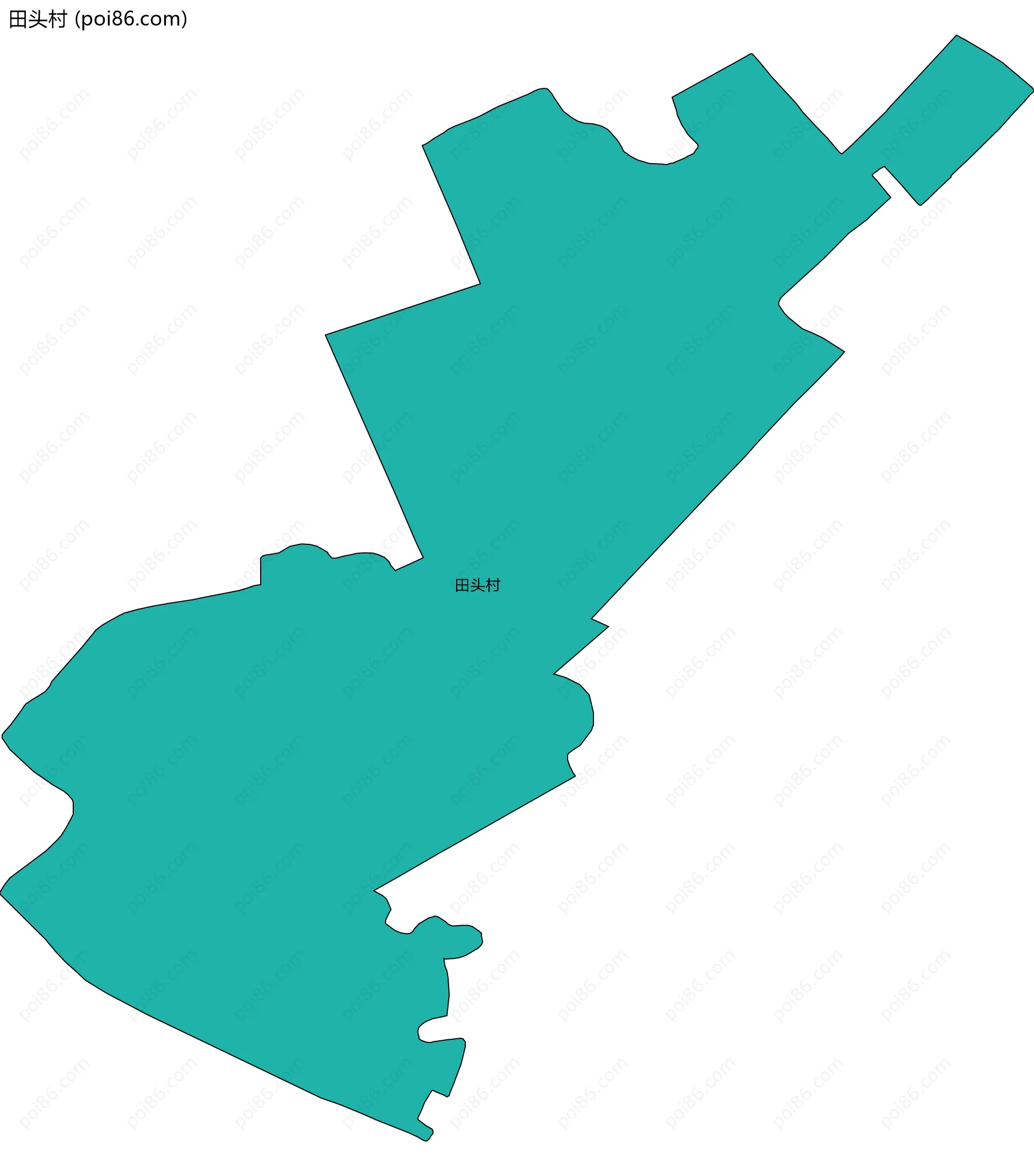 田头村边界地图