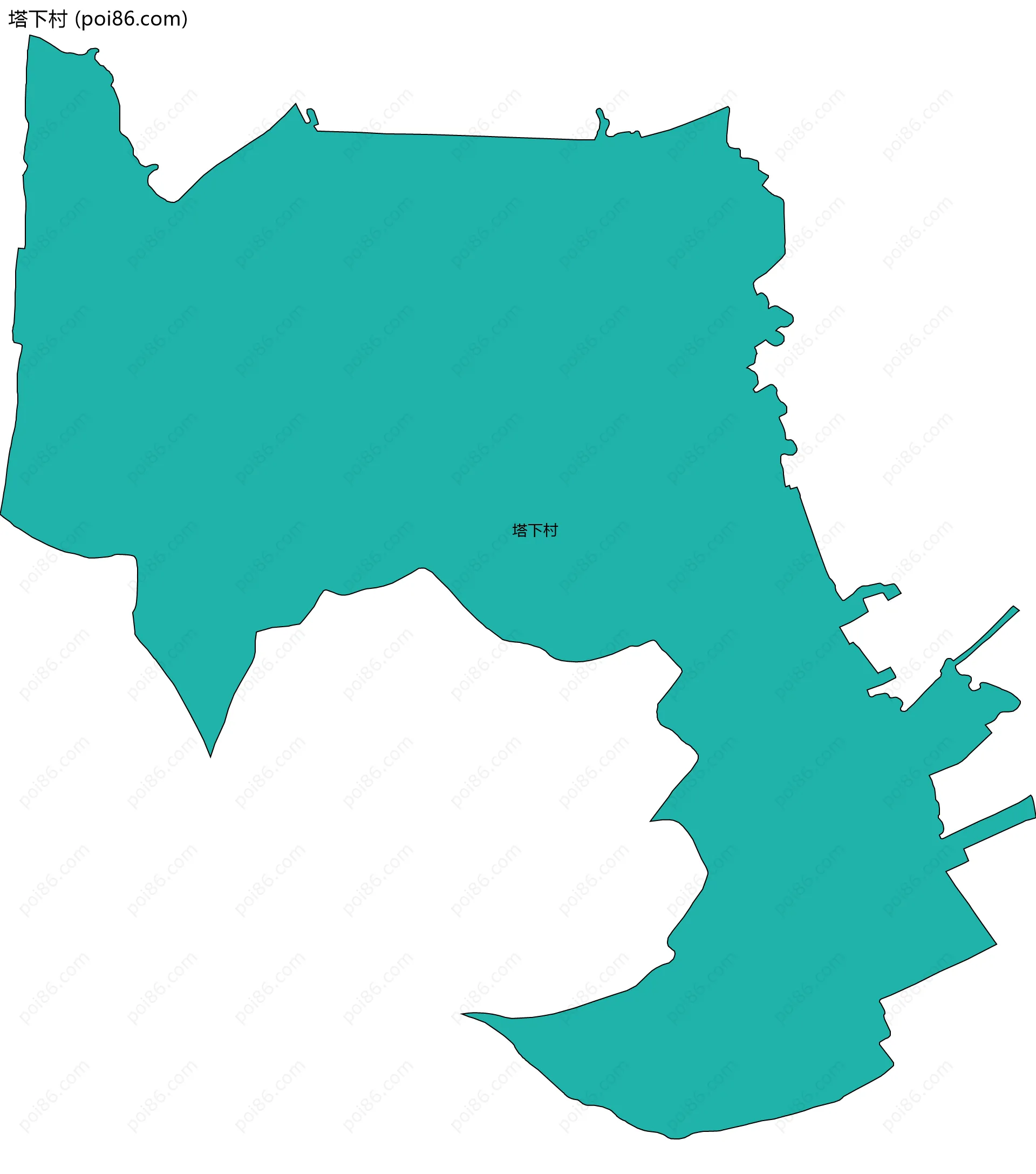 塔下村边界地图