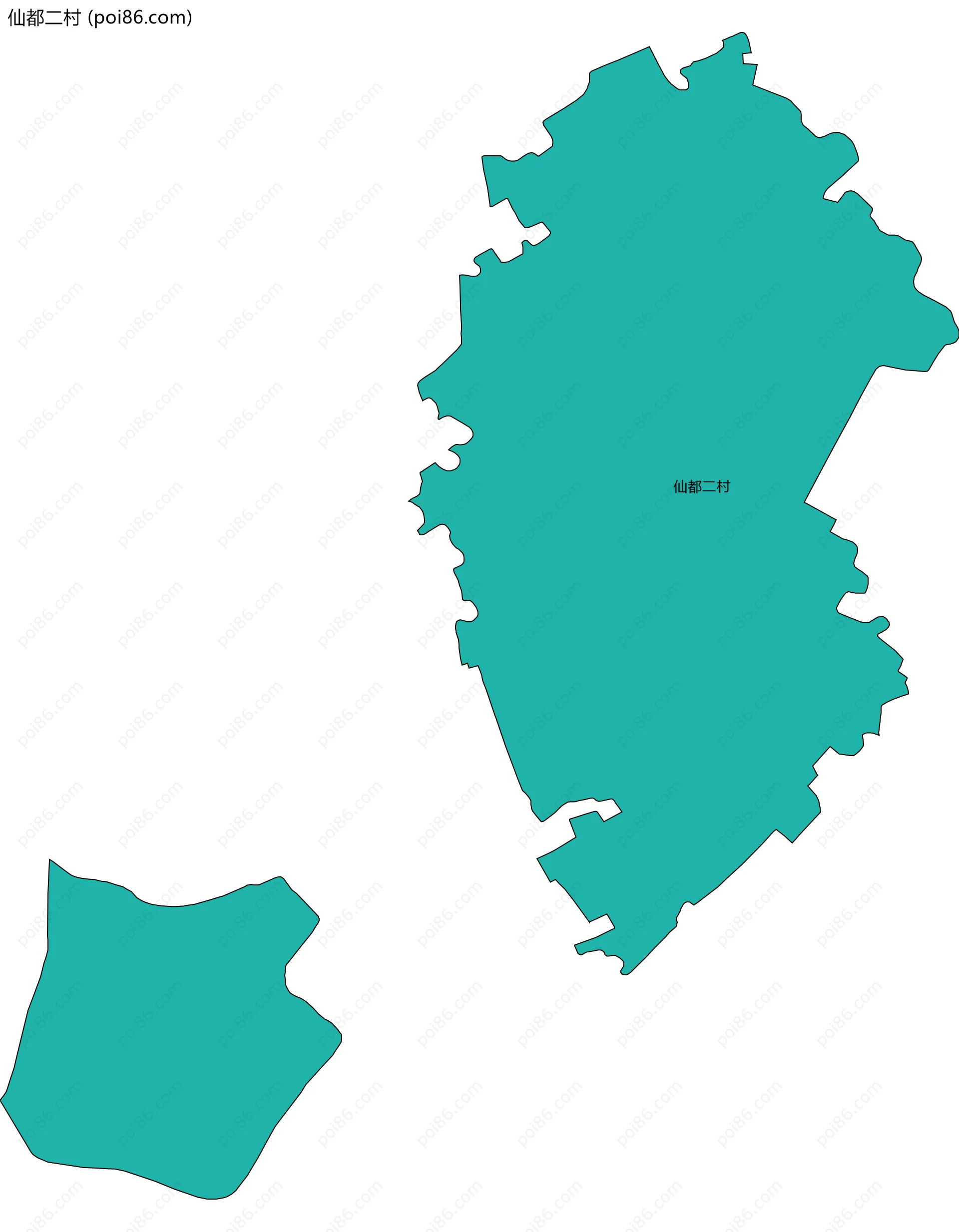 仙都二村边界地图