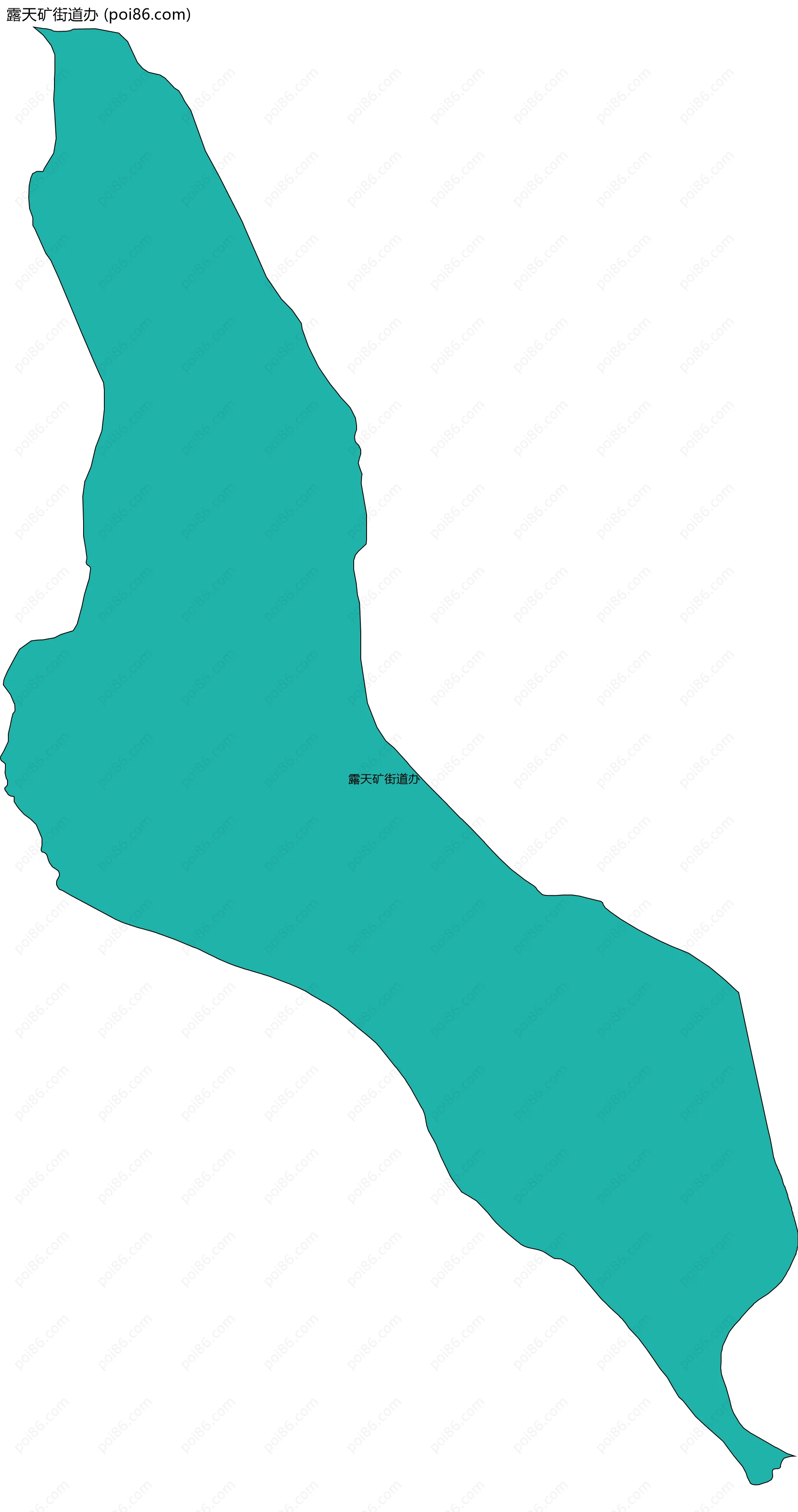 露天矿街道办边界地图
