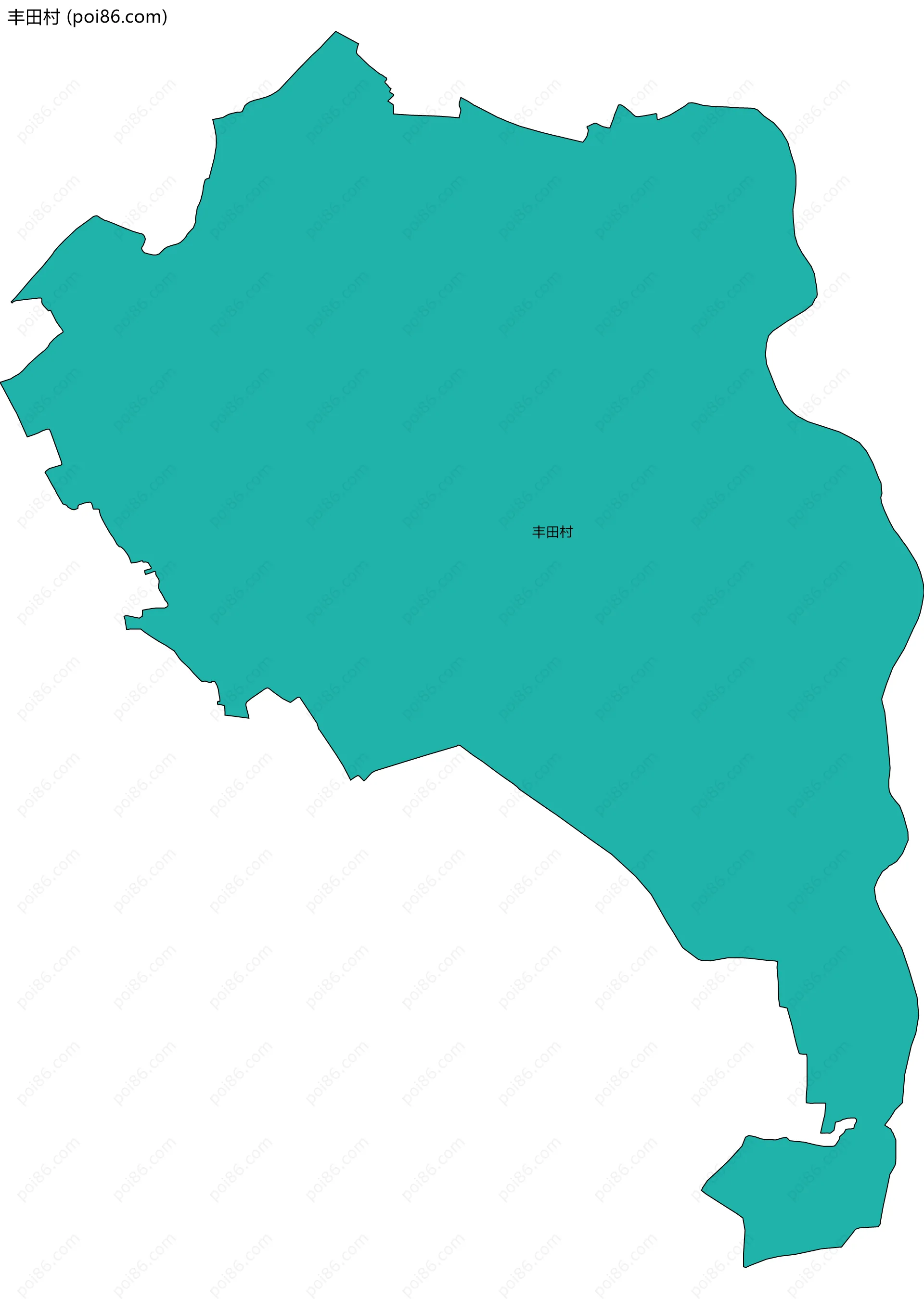 丰田村边界地图