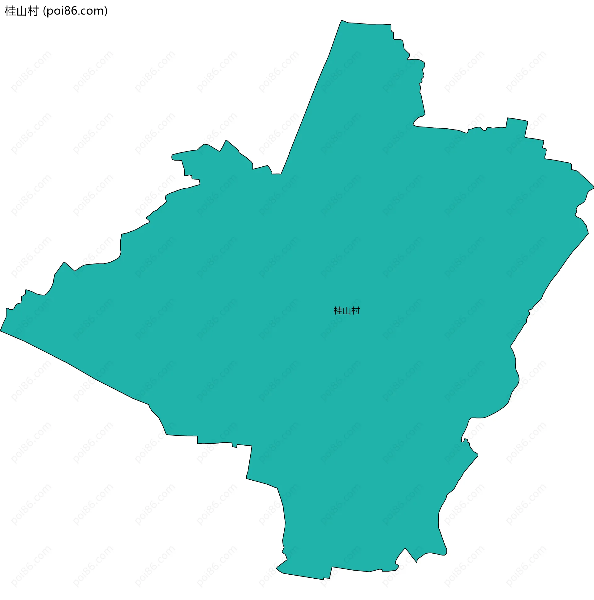 桂山村边界地图