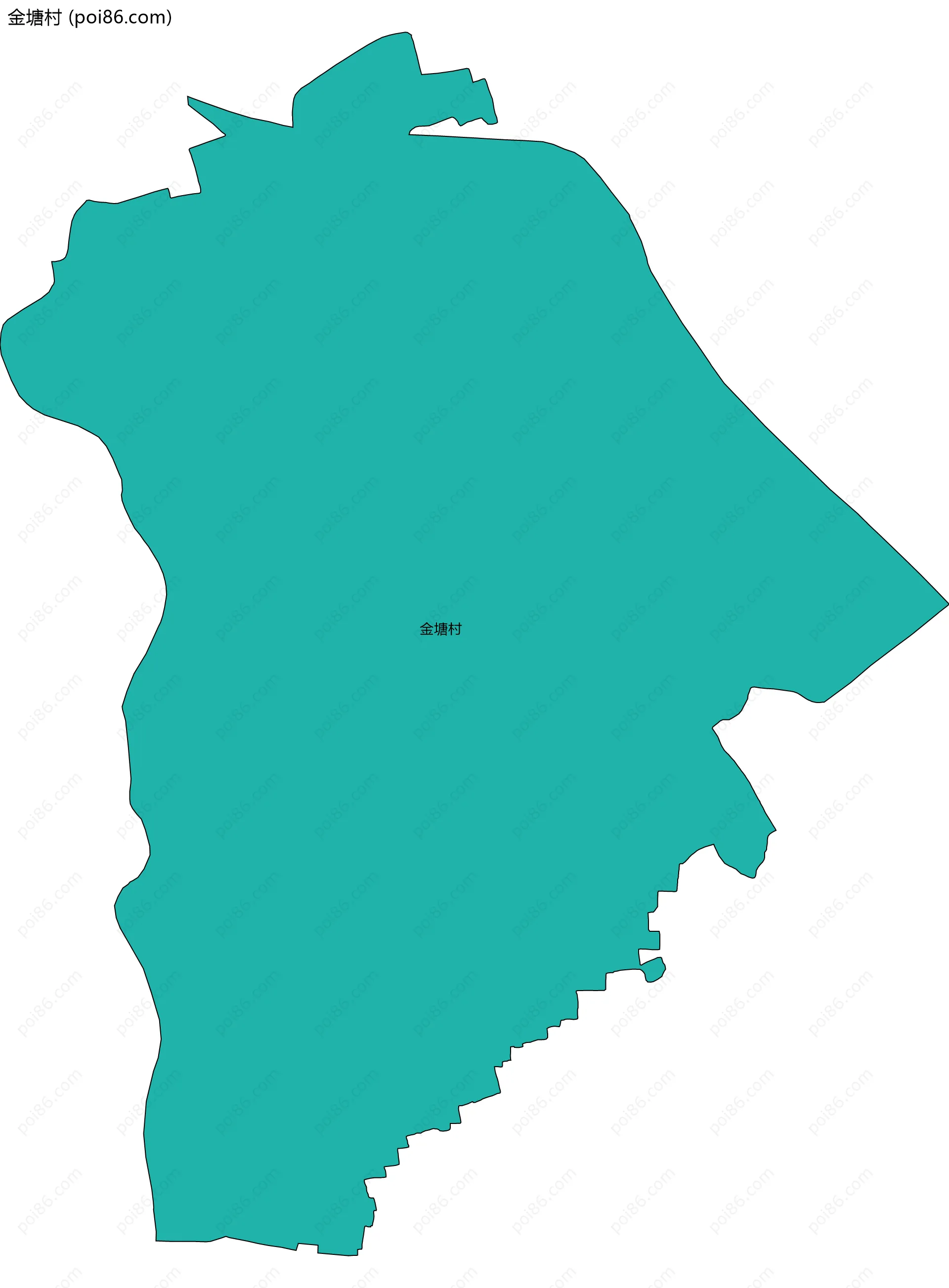 金塘村边界地图