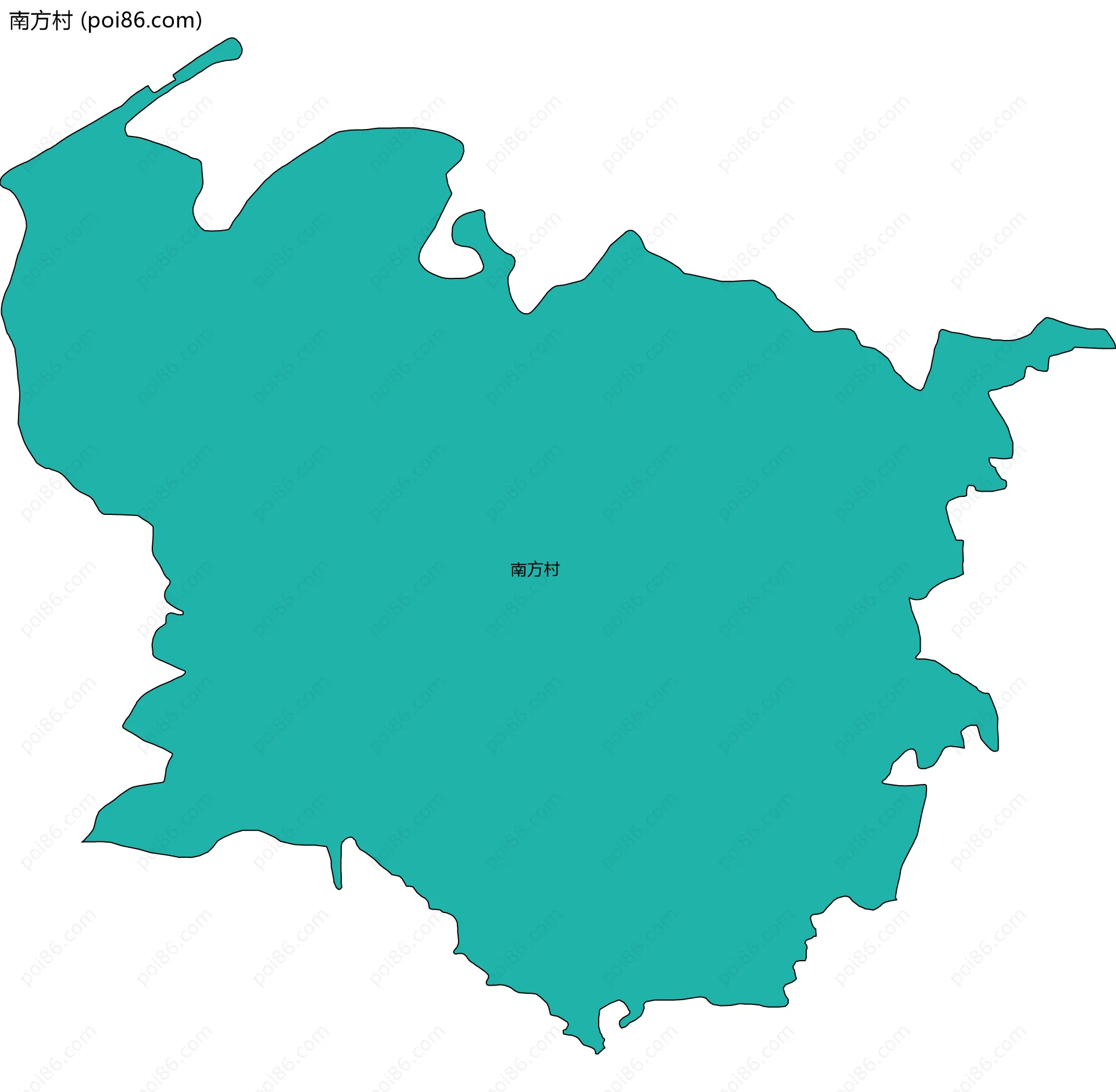 南方村边界地图