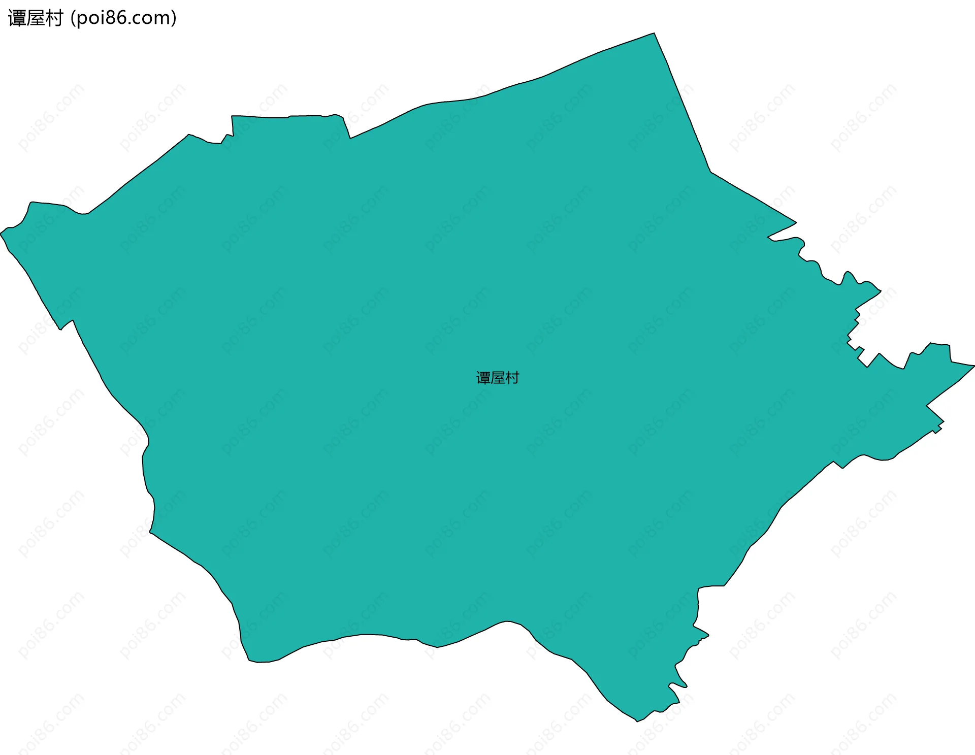 谭屋村边界地图