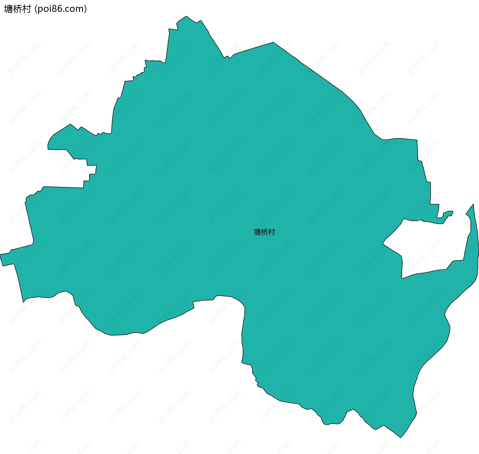 塘桥村边界地图