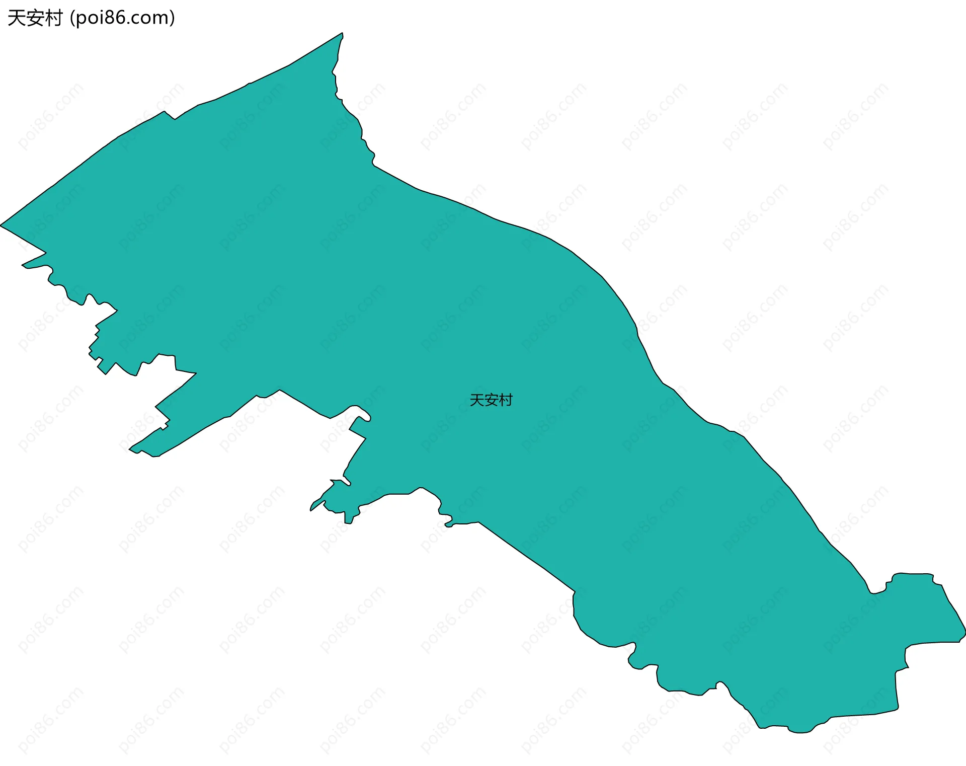 天安村边界地图