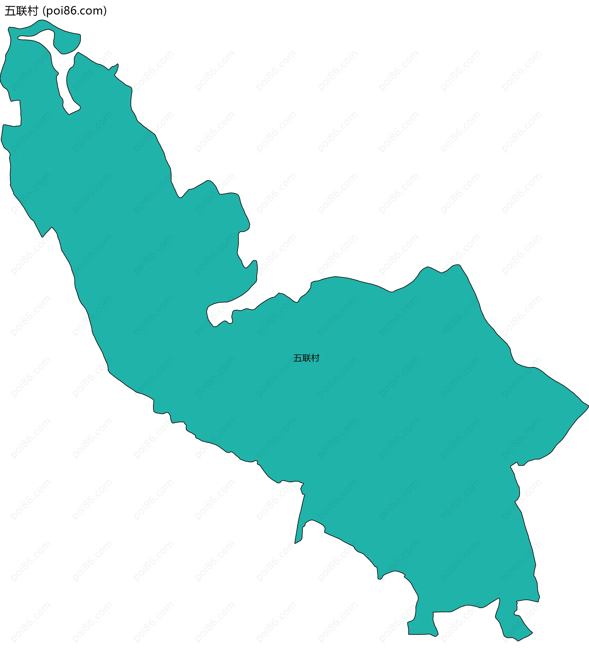 五联村边界地图
