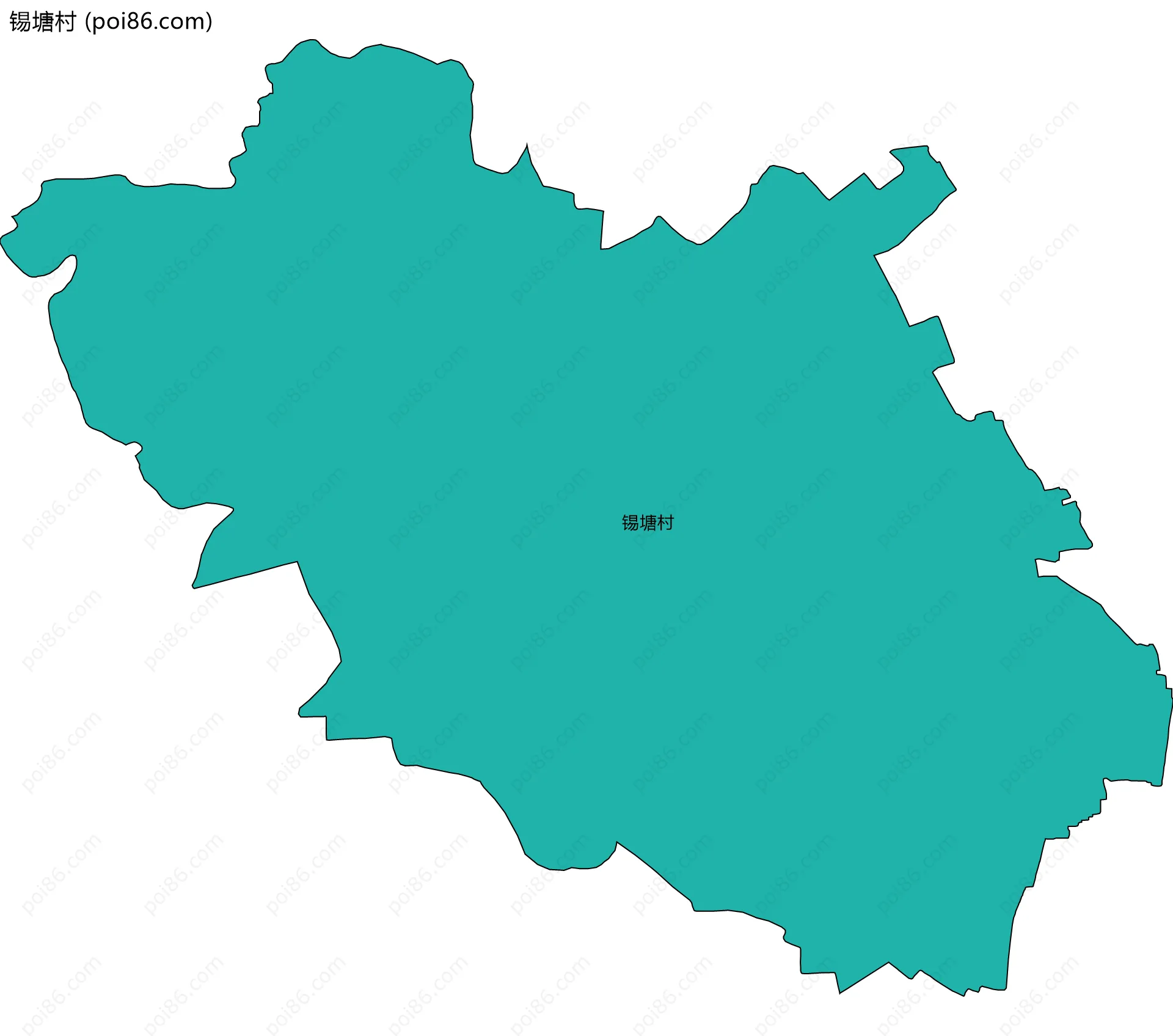 锡塘村边界地图