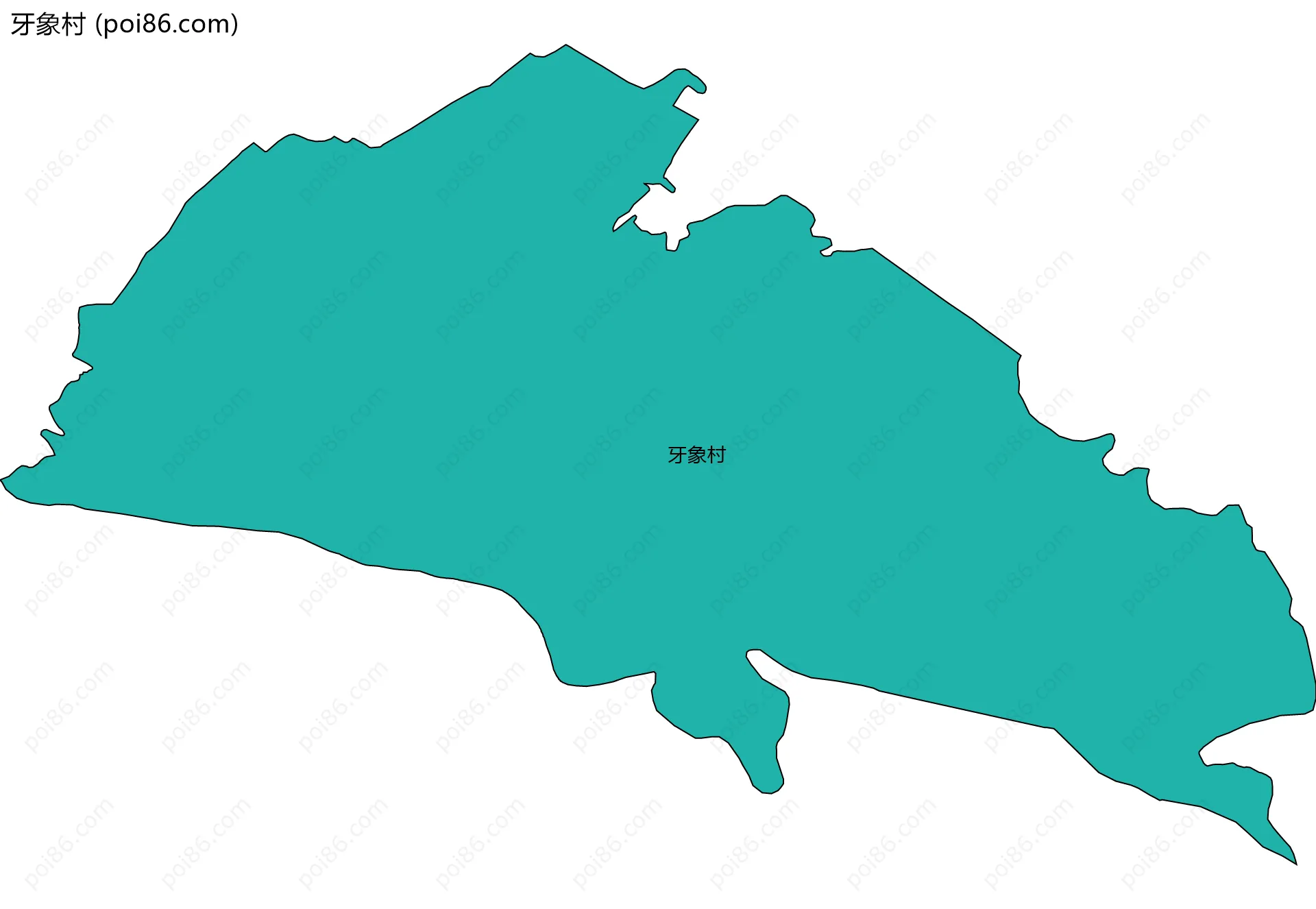 牙象村边界地图