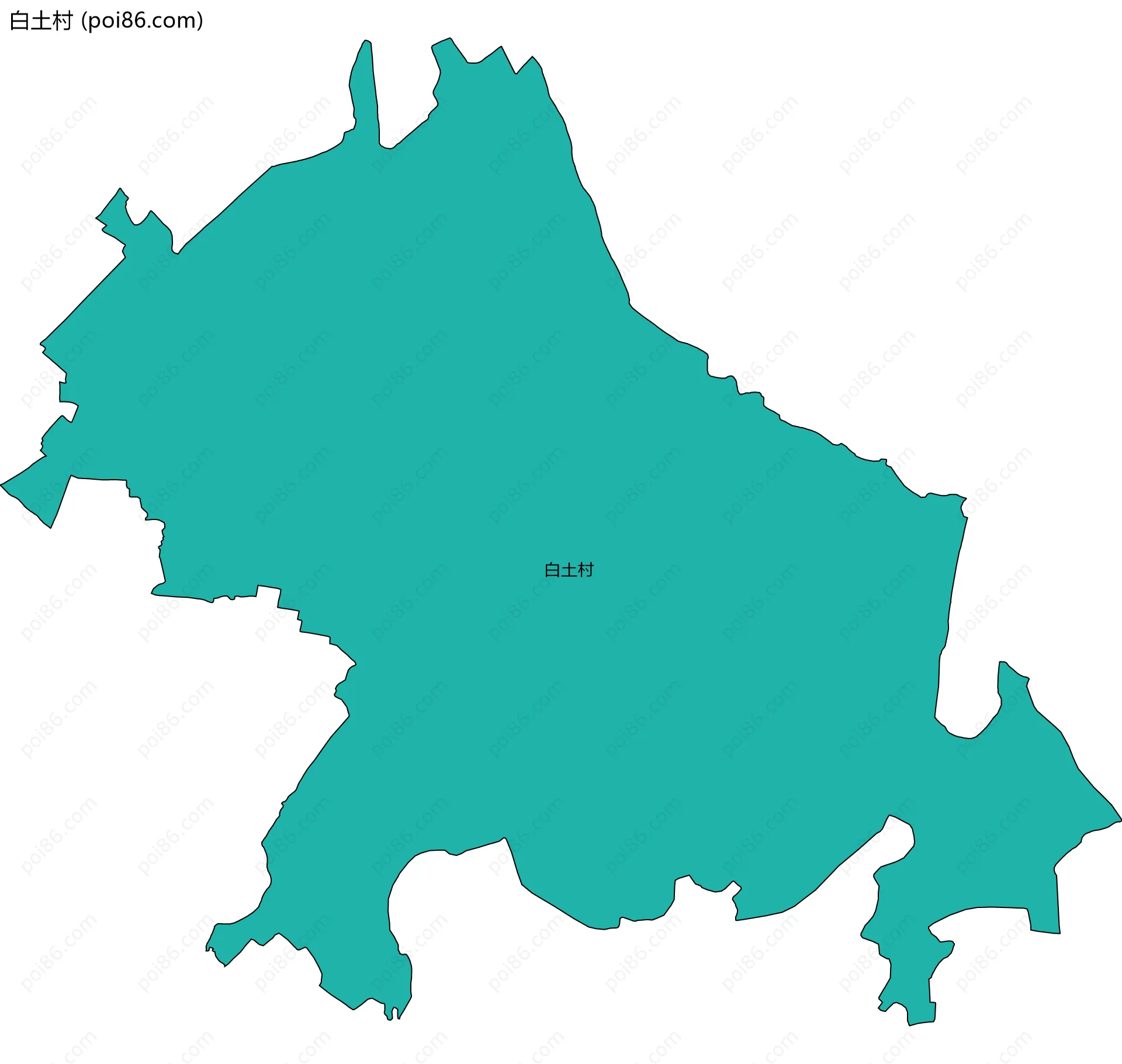 白土村边界地图