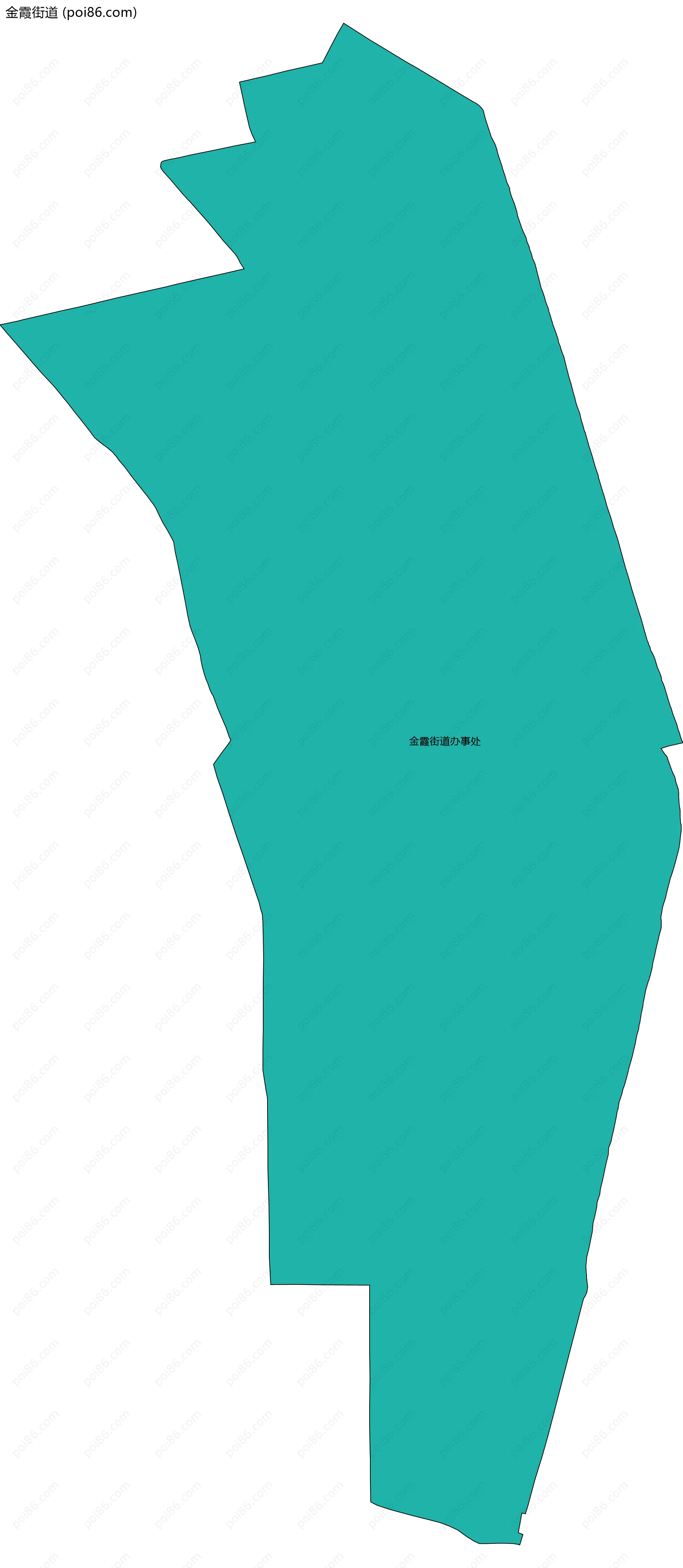 金霞街道边界地图(五级行政区划)