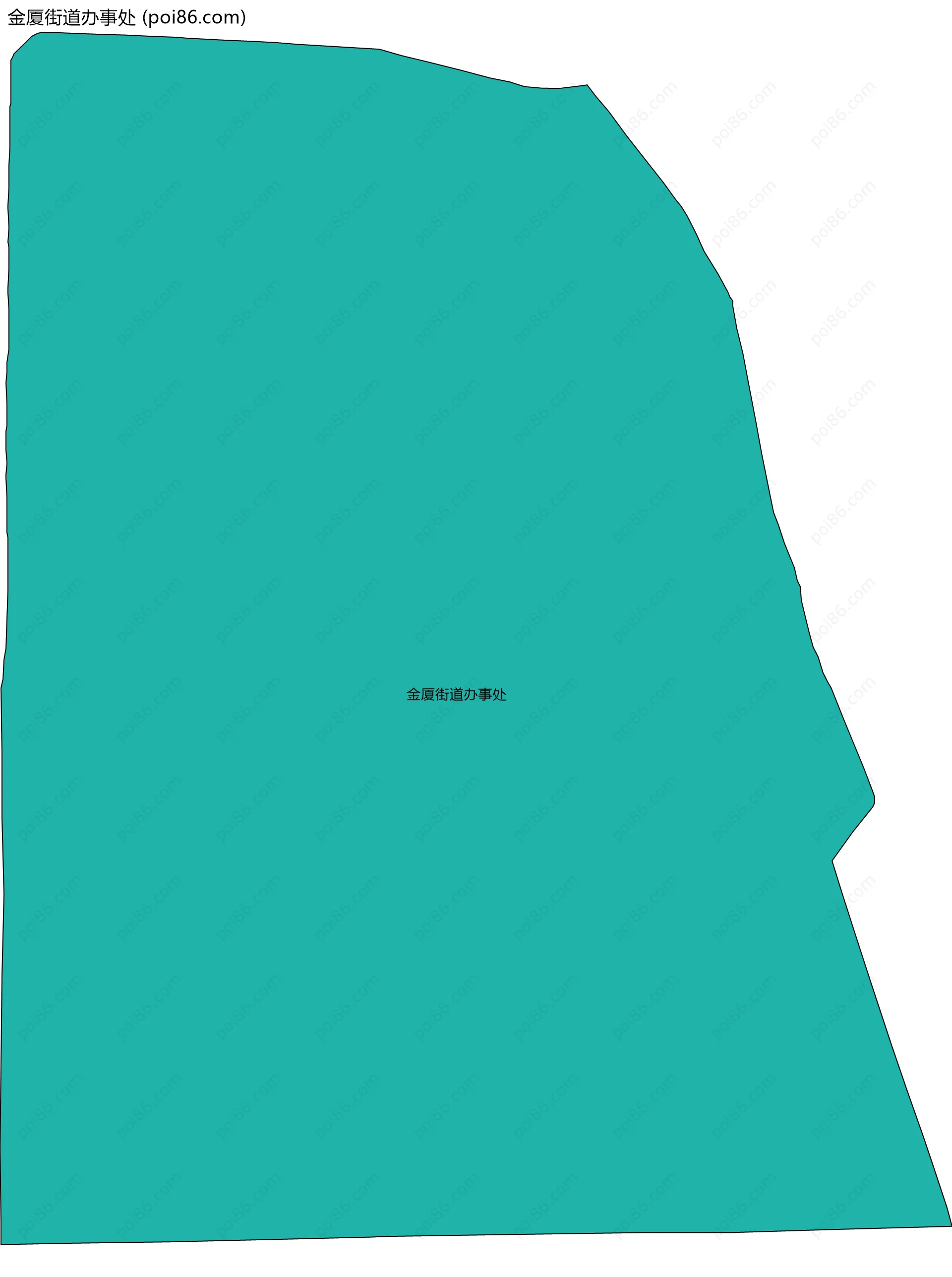 金厦街道办事处边界地图