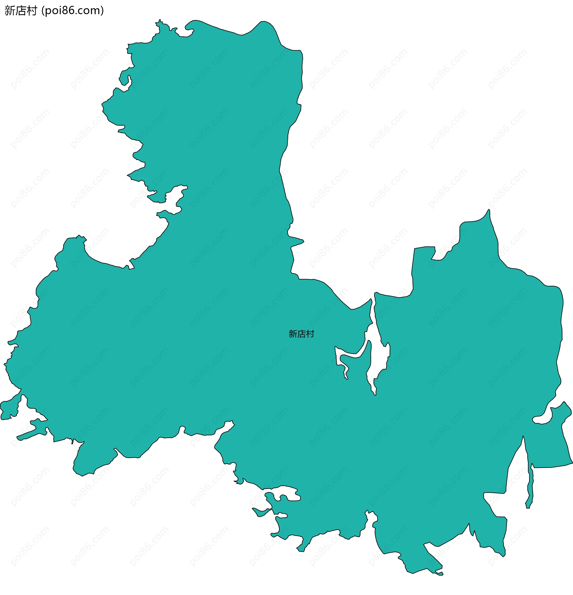 新店村边界地图