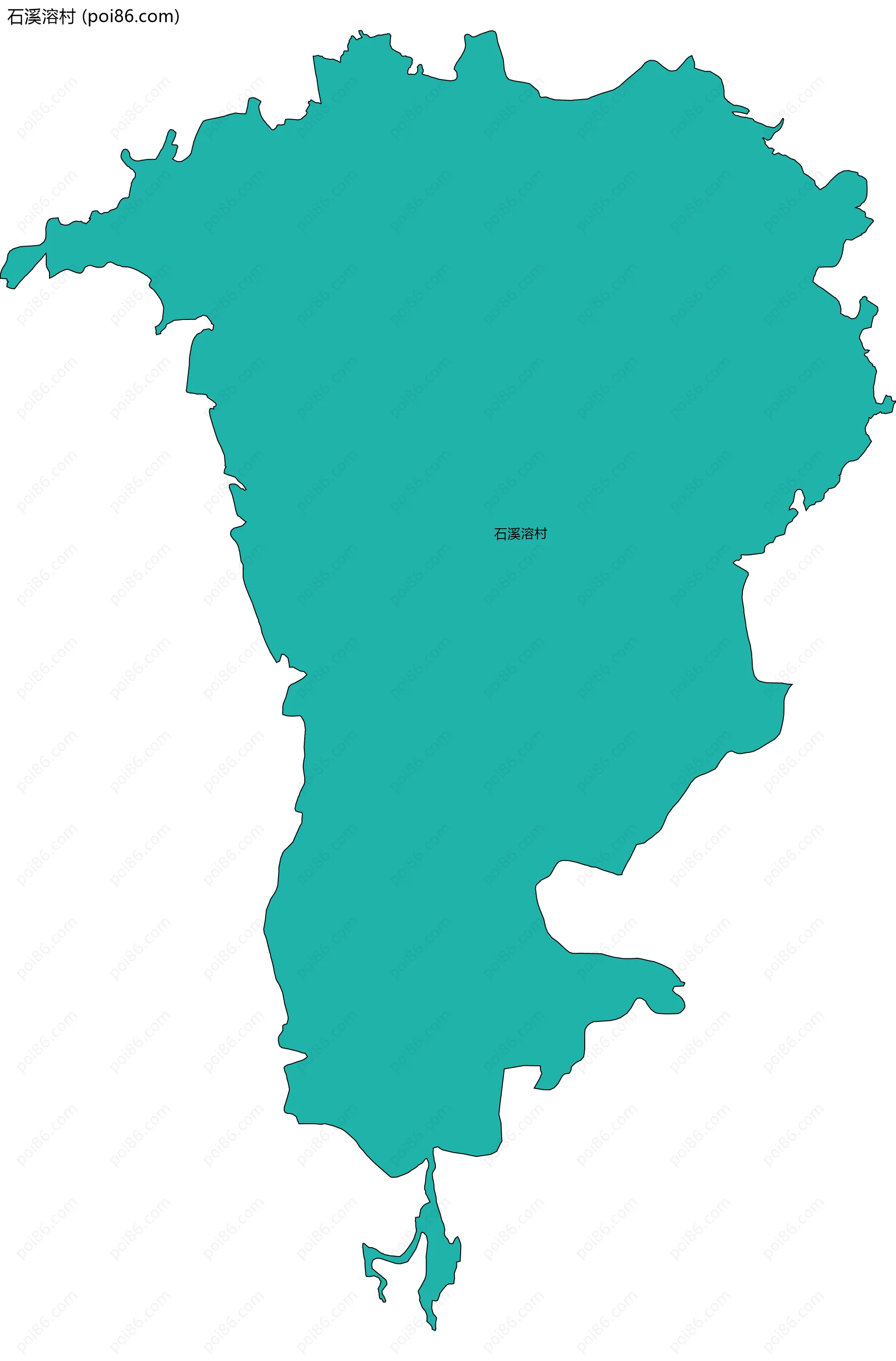 石溪溶村边界地图