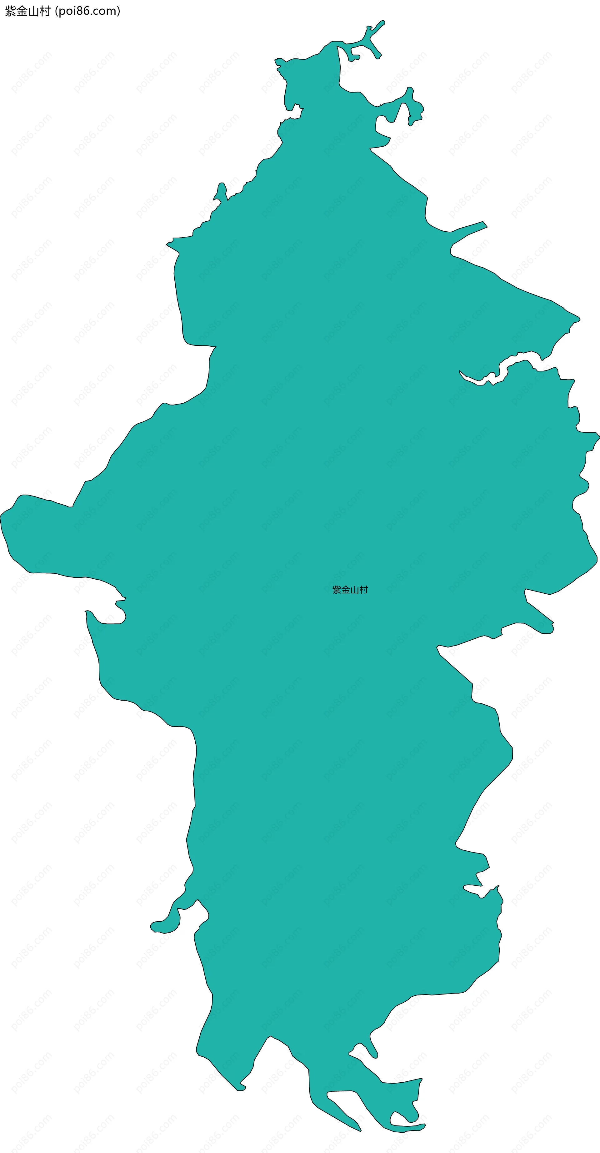 紫金山村边界地图