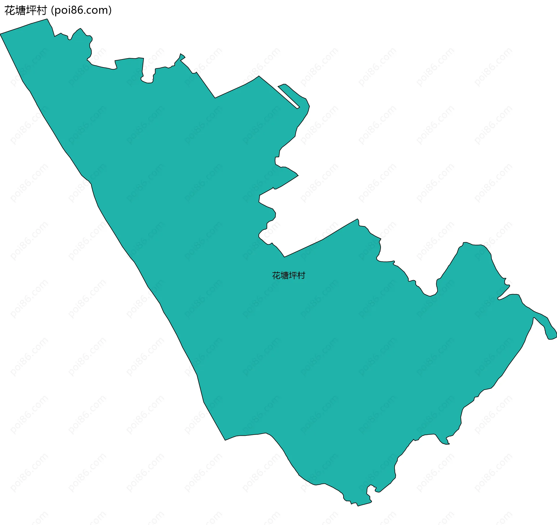 花塘坪村边界地图
