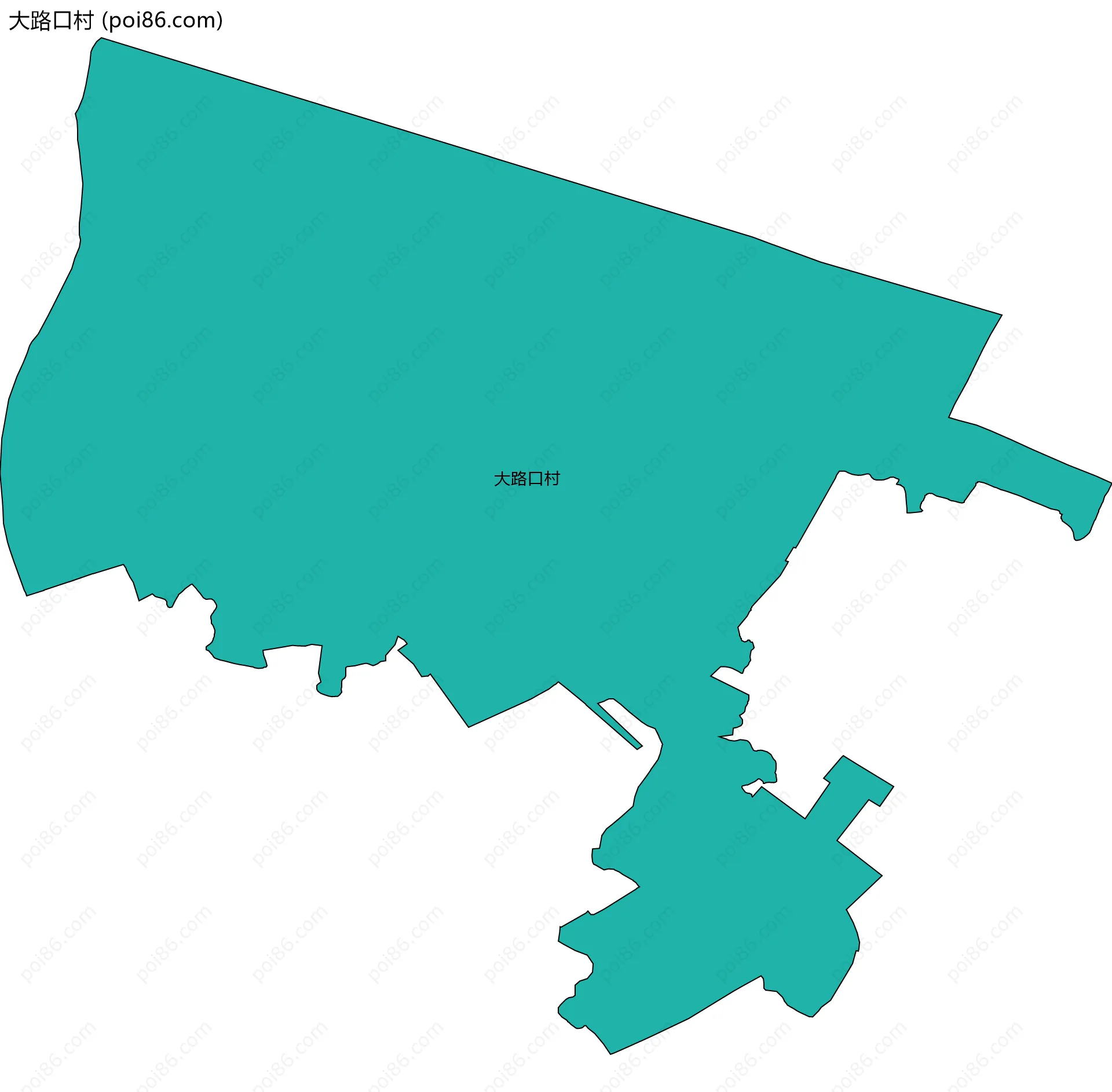 大路口村边界地图