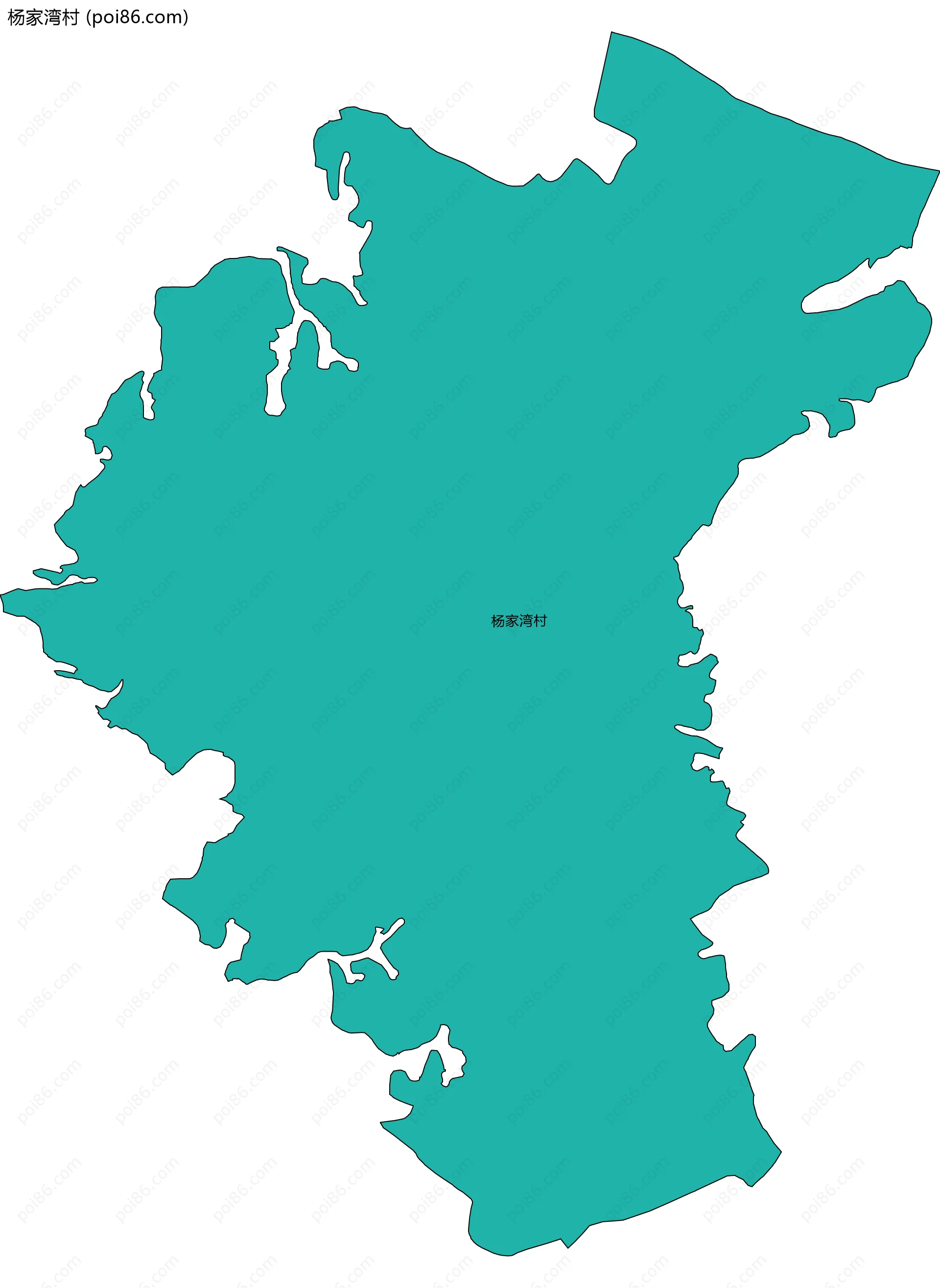 杨家湾村边界地图